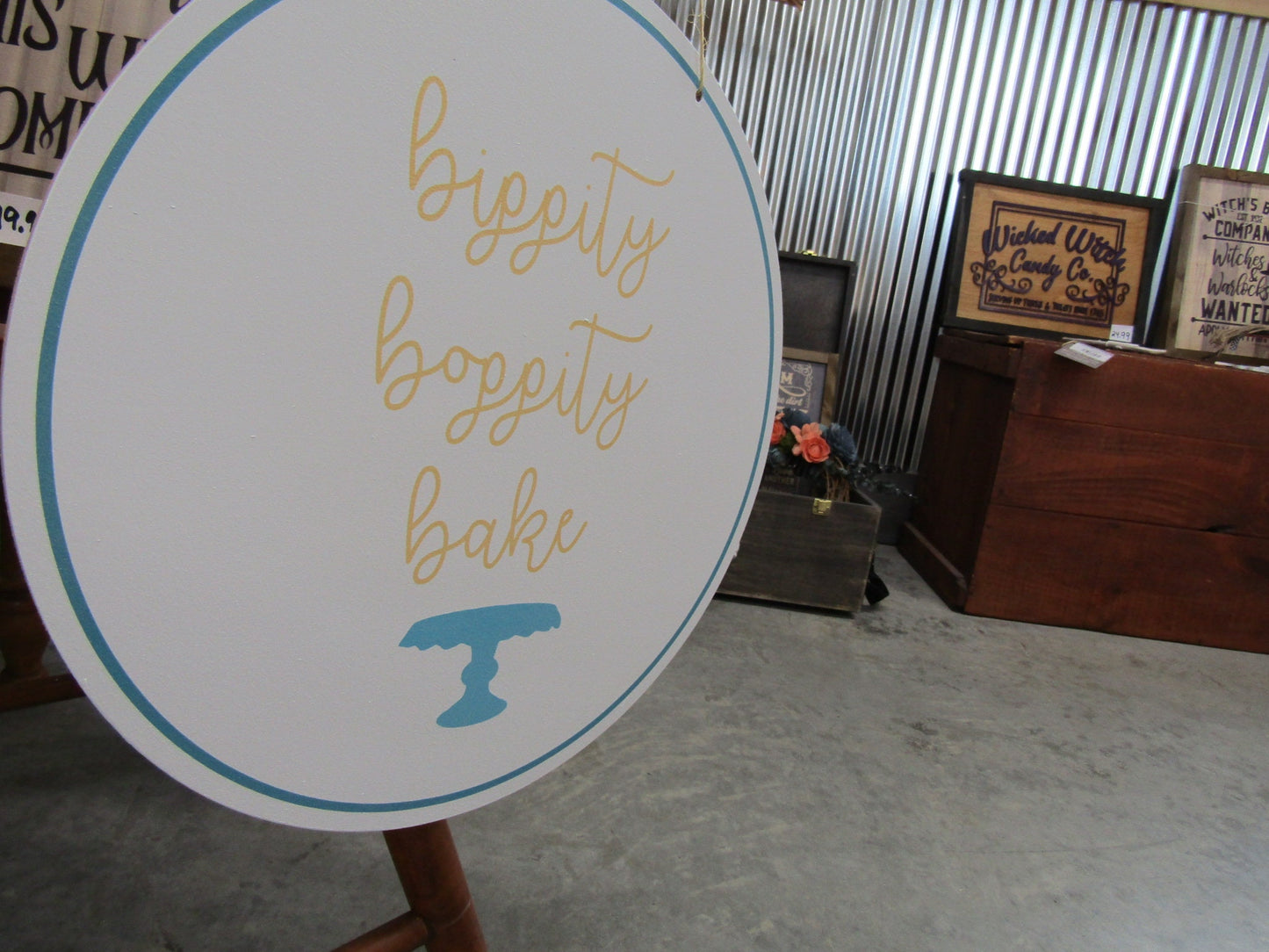 Your Actual Logo Cake Baker Decorator Magic Round Small Business Hanging Sign Business Custom Circle Personalized Color Wood Print