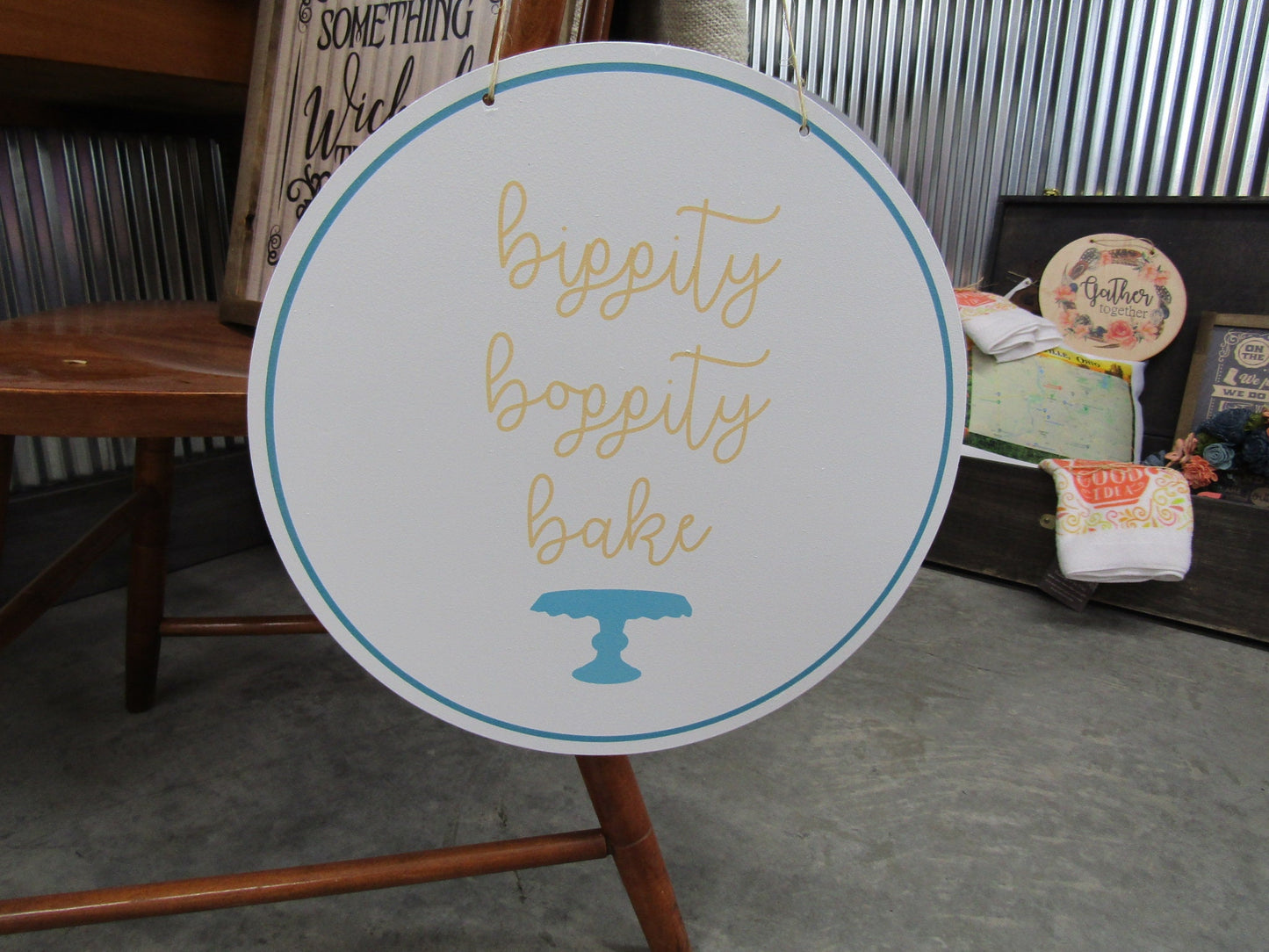 Your Actual Logo Cake Baker Decorator Magic Round Small Business Hanging Sign Business Custom Circle Personalized Color Wood Print