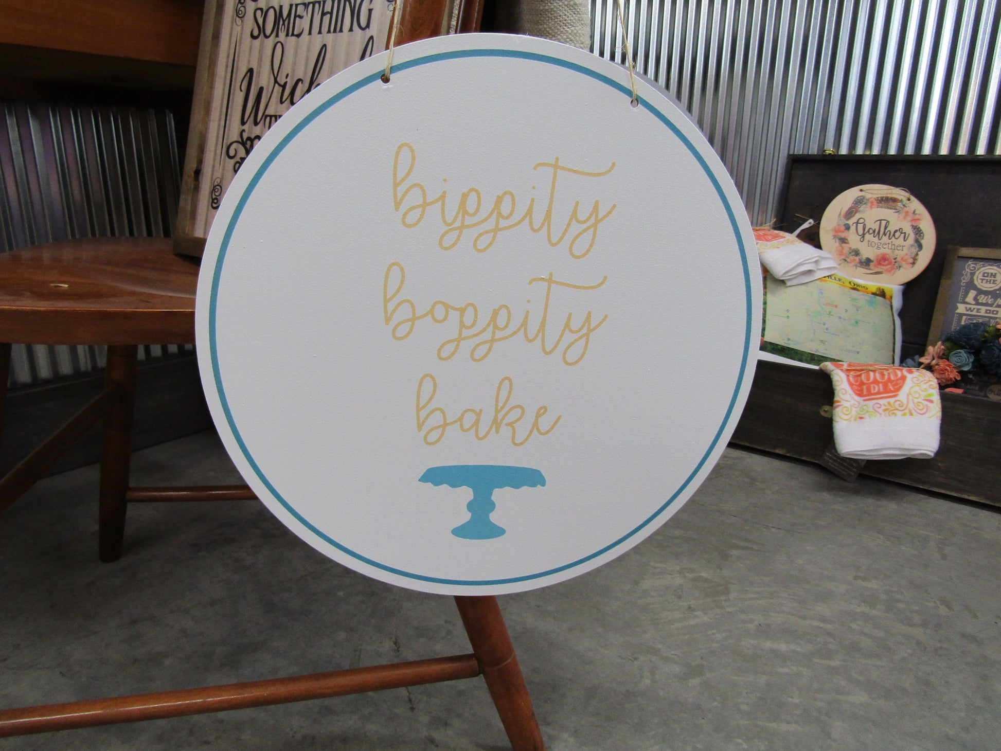 Your Actual Logo Cake Baker Decorator Magic Round Small Business Hanging Sign Business Custom Circle Personalized Color Wood Print