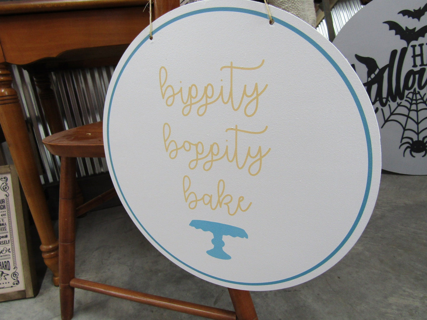 Your Actual Logo Cake Baker Decorator Magic Round Small Business Hanging Sign Business Custom Circle Personalized Color Wood Print
