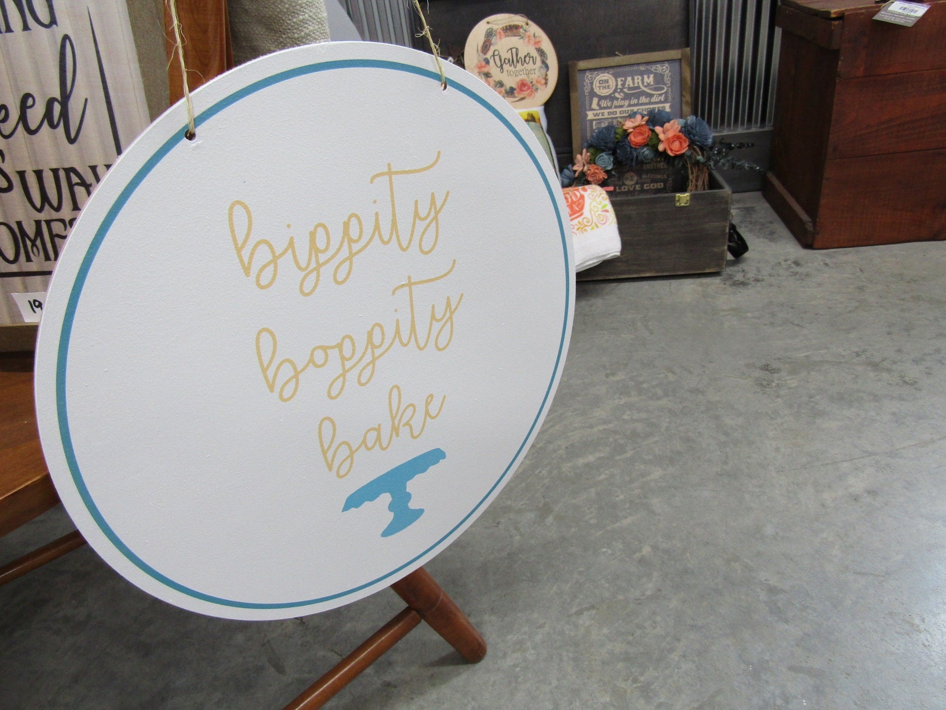 Your Actual Logo Cake Baker Decorator Magic Round Small Business Hanging Sign Business Custom Circle Personalized Color Wood Print