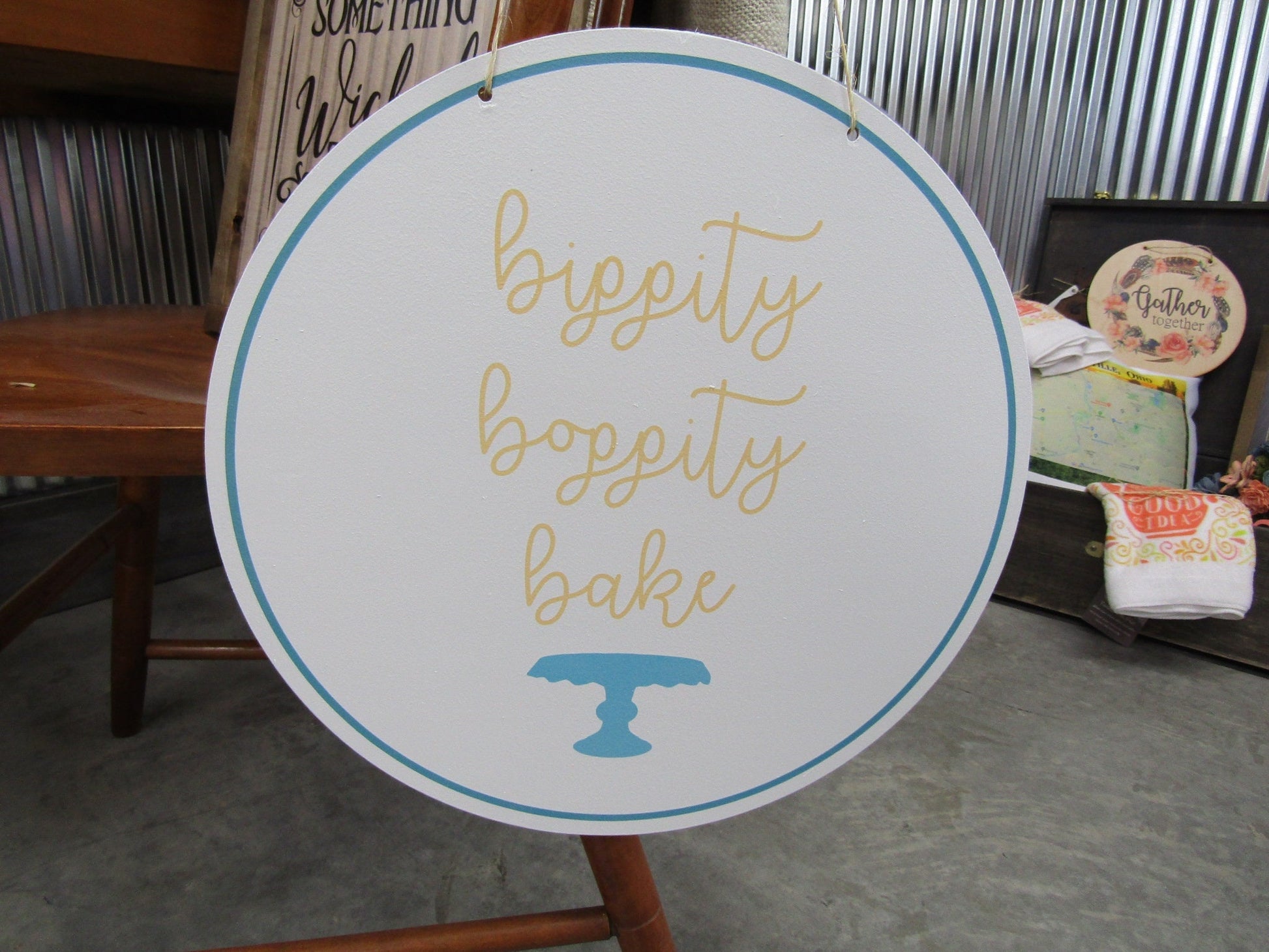 Your Actual Logo Cake Baker Decorator Magic Round Small Business Hanging Sign Business Custom Circle Personalized Color Wood Print