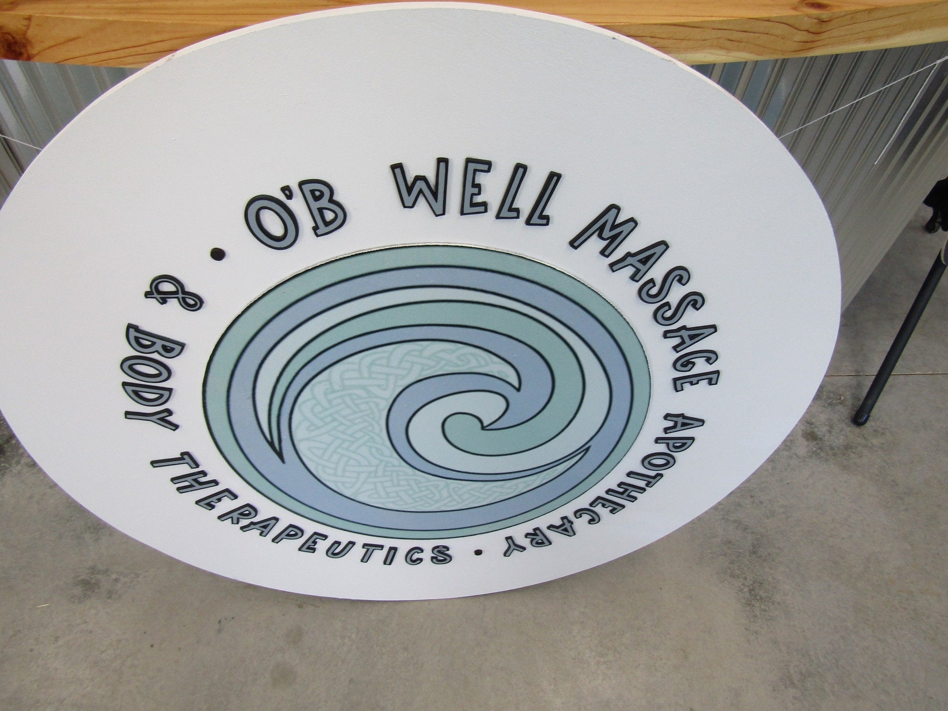 Custom Sign Wood Massage Apothecary Therapy Office Your Logo Handmade 3D Signage Round Circle Health Care Commercial Business Professional