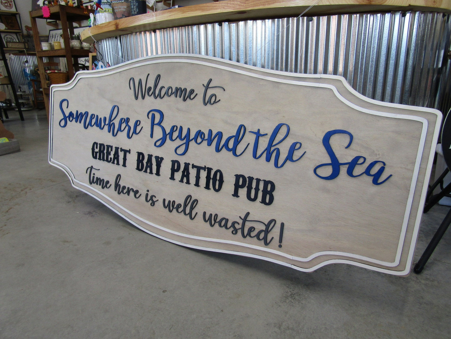 Custom Handmade Wood Sign Pub Signage Commerical Business Sign Your Logo Image Patio Food Drinks Eatery Large Made To Order Personalized