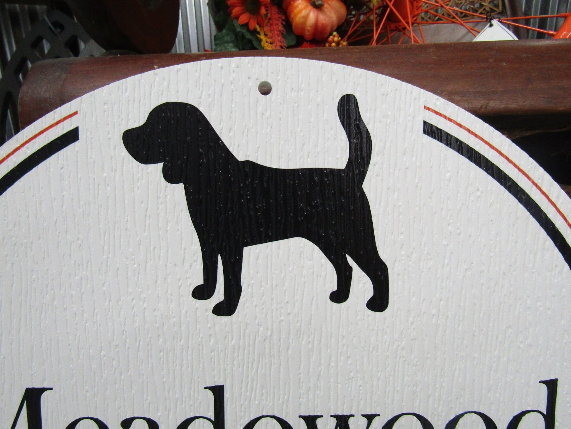 Custom Weatherproof PVC Boarding Kennel Pet Dog Round Logo Ready To Install Uvprinted Ink Commerical Signage Fade Mold Resistant All Weather