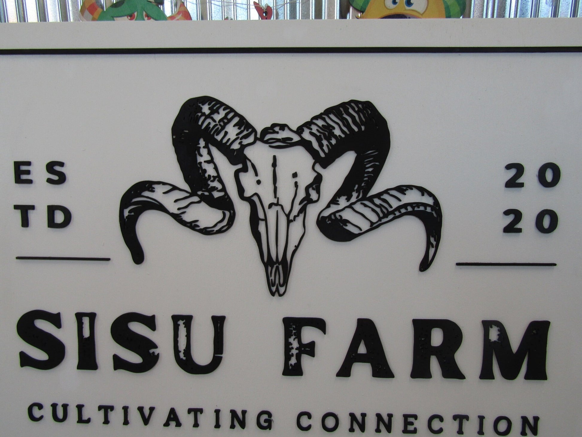 Custom Wooden Sign Ram Farm Sign Commerical Signage Your Logo Skull Western Handmade Business Sign 3D Livestock Rectangle Laser Cut Raised