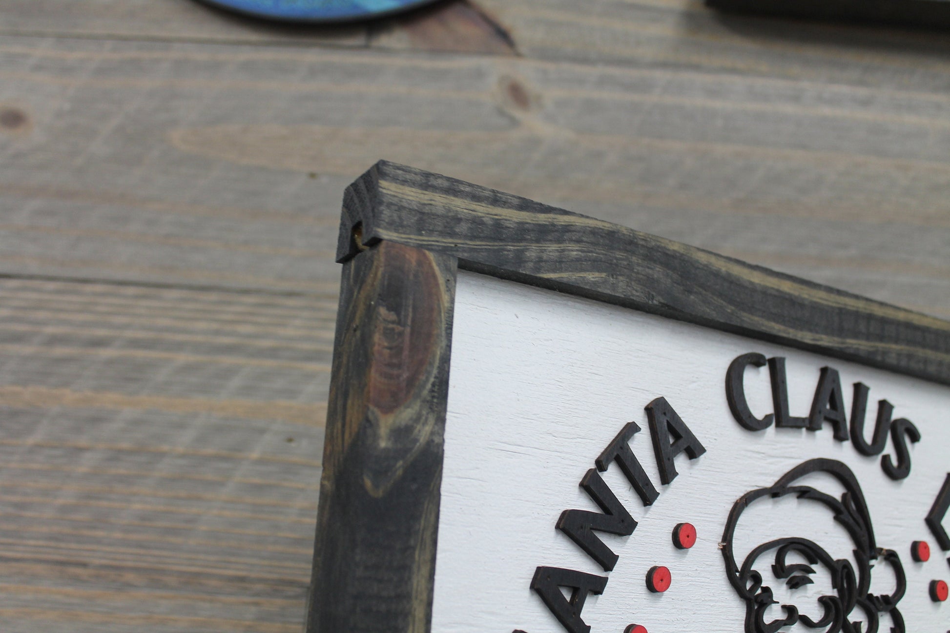 Santa Claus Lane Bed and Breakfast Cute Handmade Christmas Decor Handmade Kris Kringle Old Fashioned Style Home Decor Wooden Wall Hanging