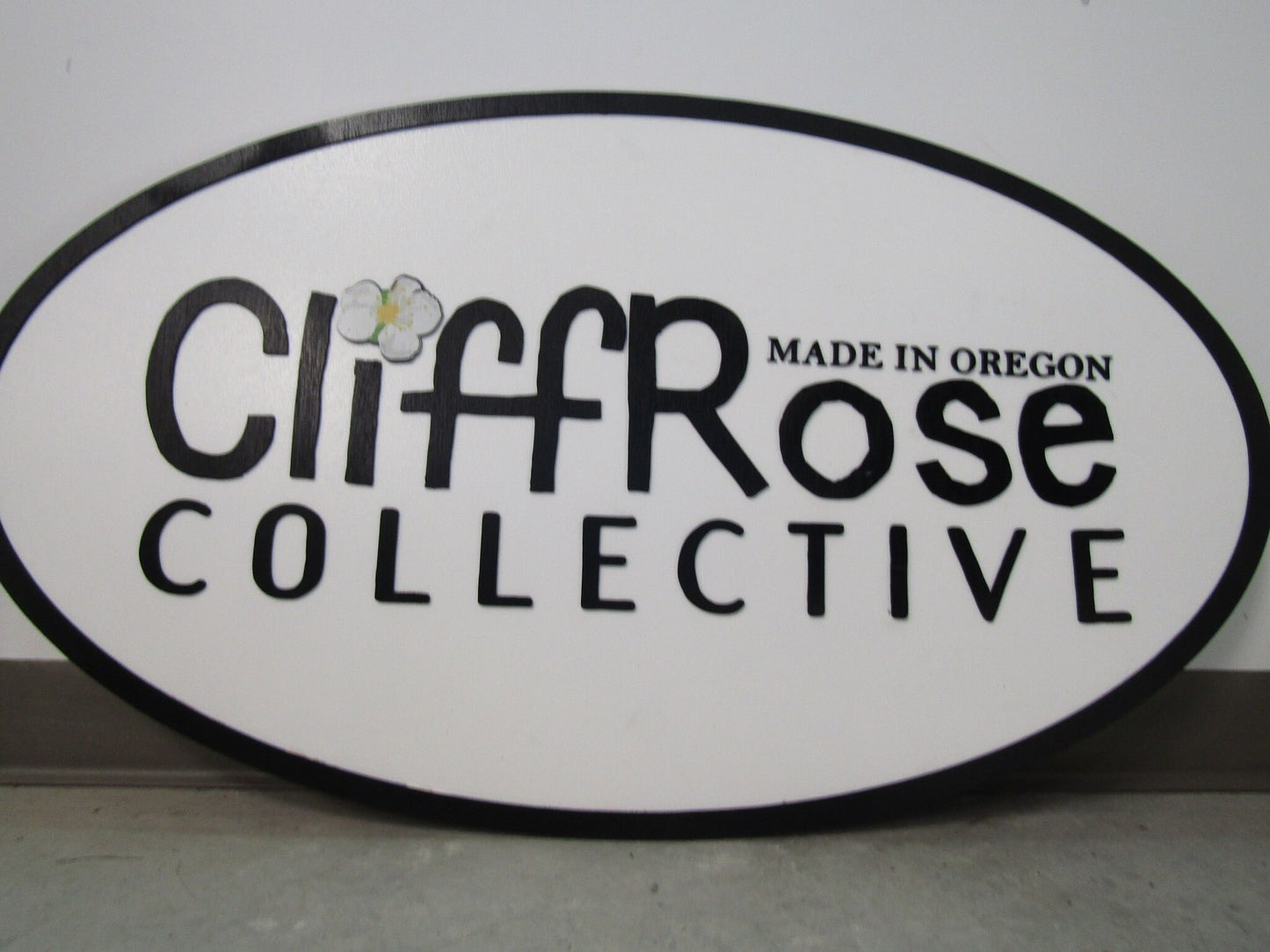 Business Sign Oval 3D Large Custom Collective Signage Indoor Outdoor Your Logo Rose Laser Cut Wooden Sign Commerical Signage Store Front