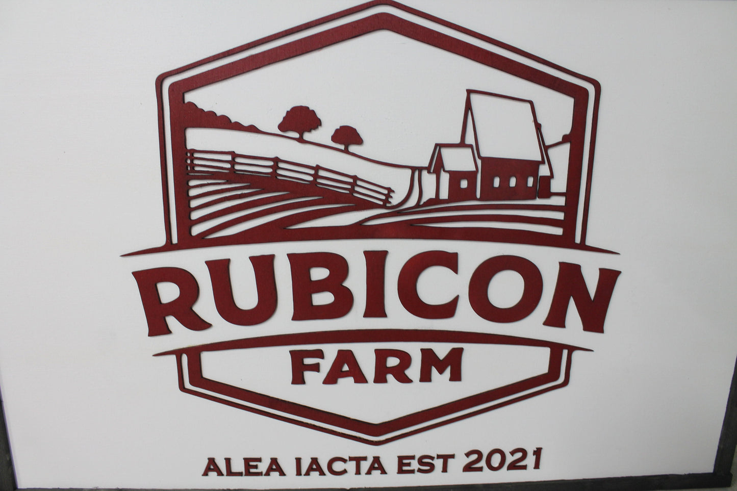 Custom Business Sign Rectangle 3D Large Custom Farm Homestead Family Company Indoor Outdoor Farmer Logo Laser Cut Wood Sign Barn Farm