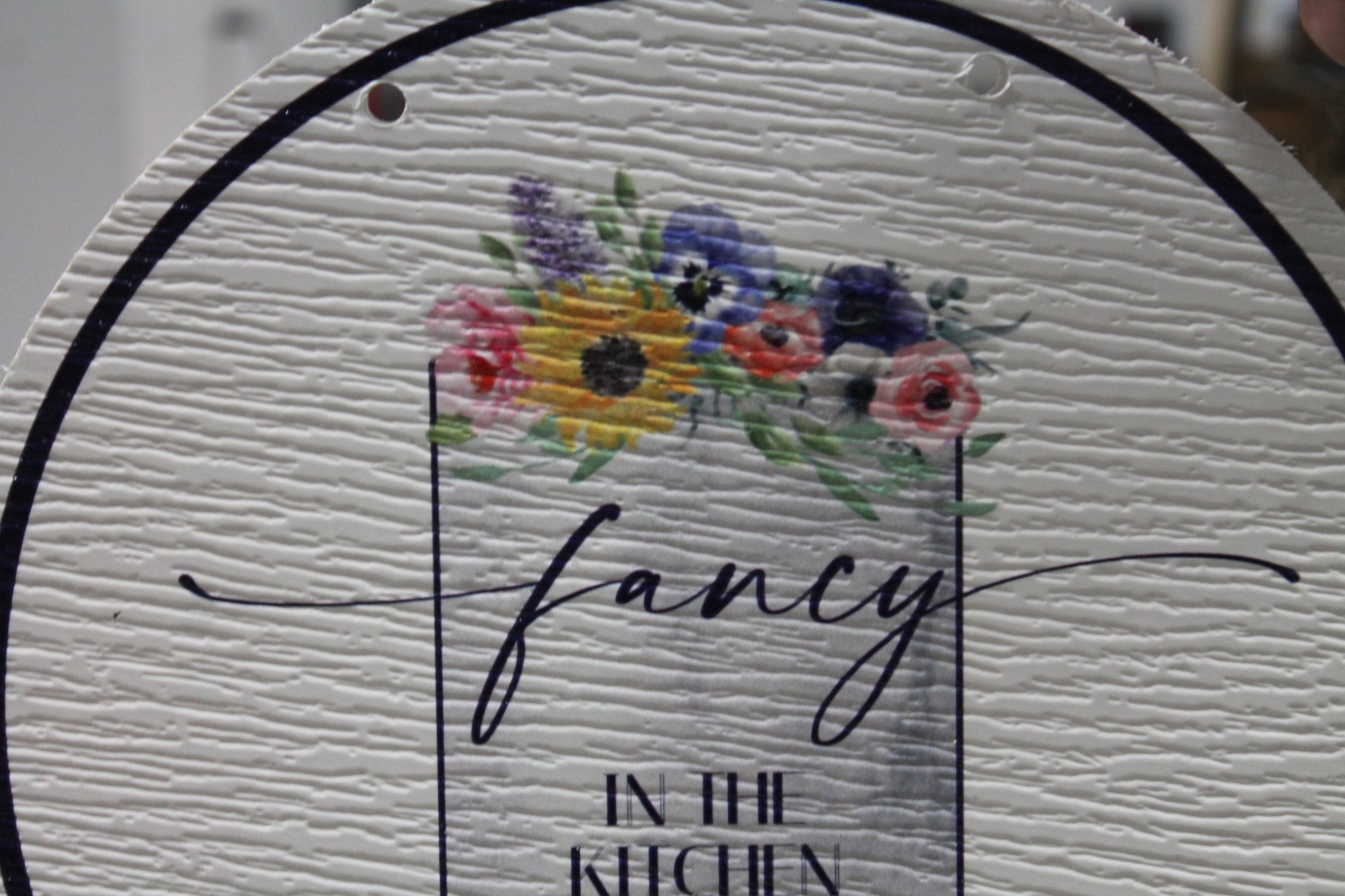 Fancy Cake Sign PVC Weatherproof Waterproof Print In Color Minimalist Sign Cake Pretty Floral Custom Logo Flat Surface Door Hanger Business