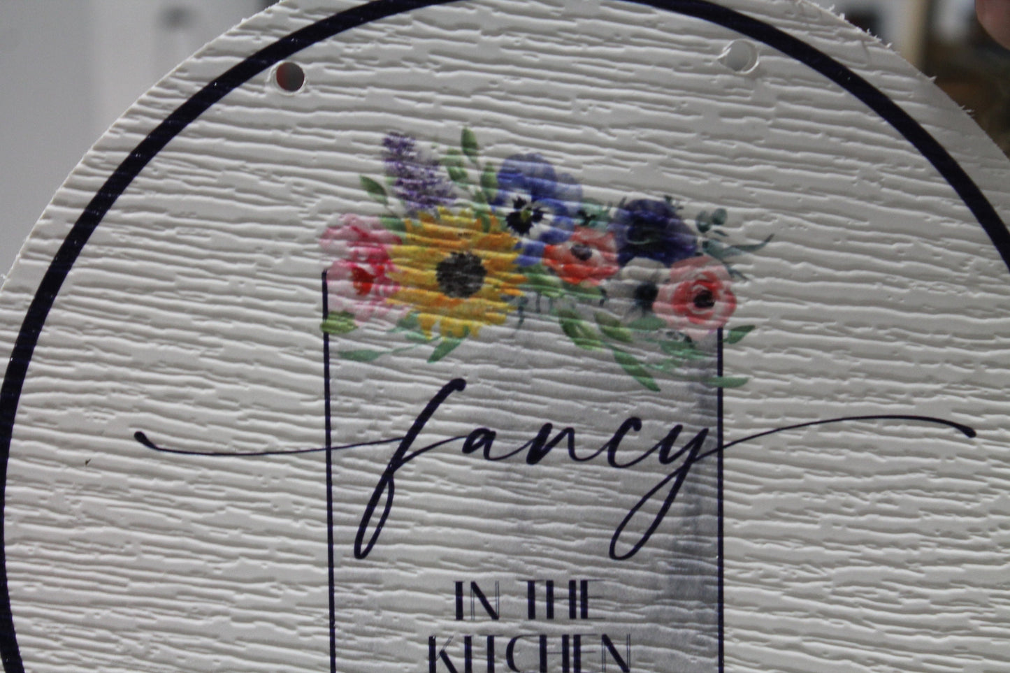 Fancy Cake Sign PVC Weatherproof Waterproof Print In Color Minimalist Sign Cake Pretty Floral Custom Logo Flat Surface Door Hanger Business