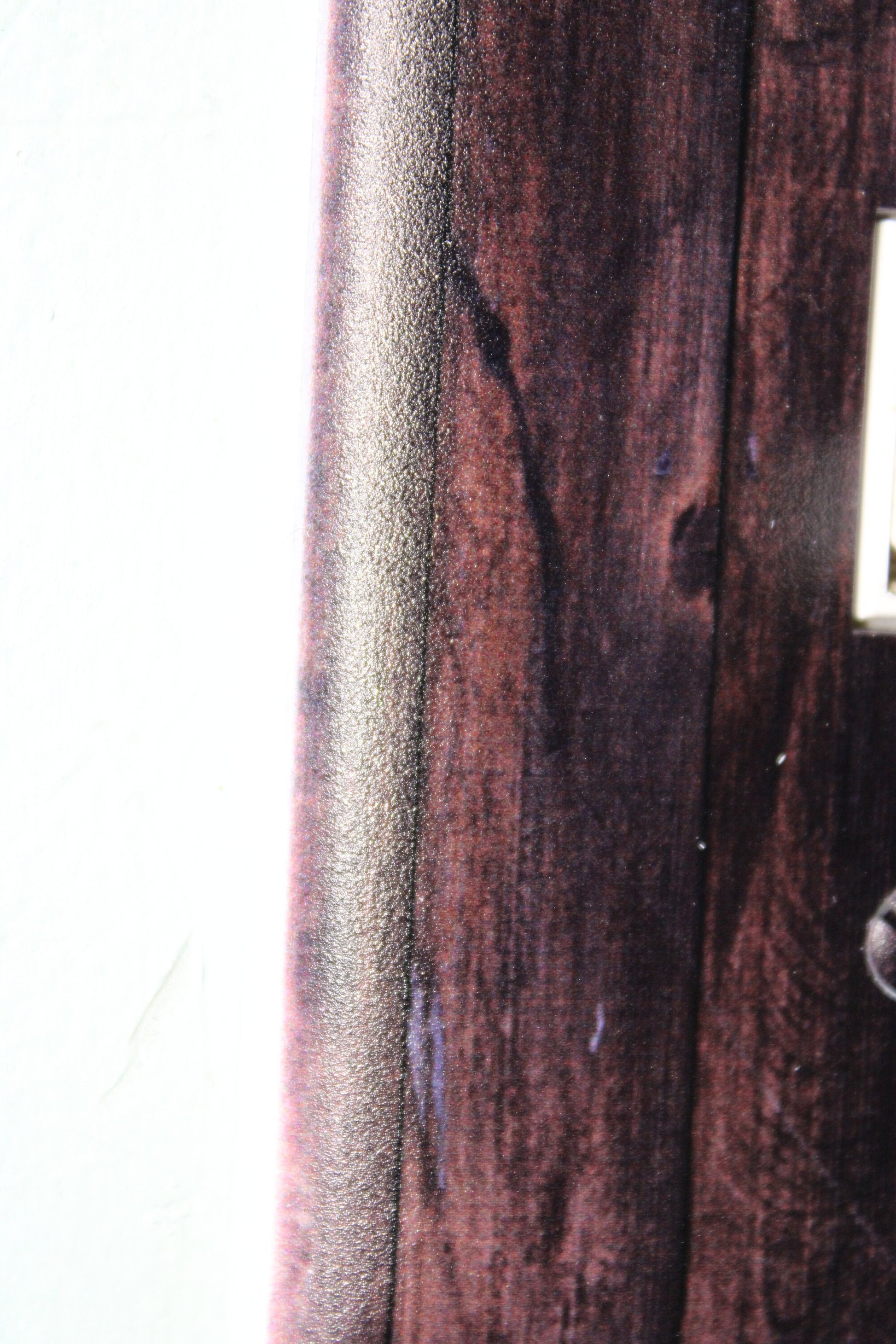 Rustic dark walnut wood color printed painted faux light switch wall cover plate