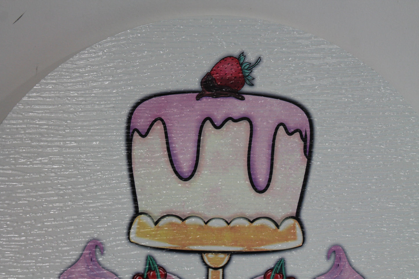 Small Business Bakery Sweets PVC Textured Sign Logo Your Actual Logo Round Hanging Sign Booth Custom Circle Personalized Wall Color Print