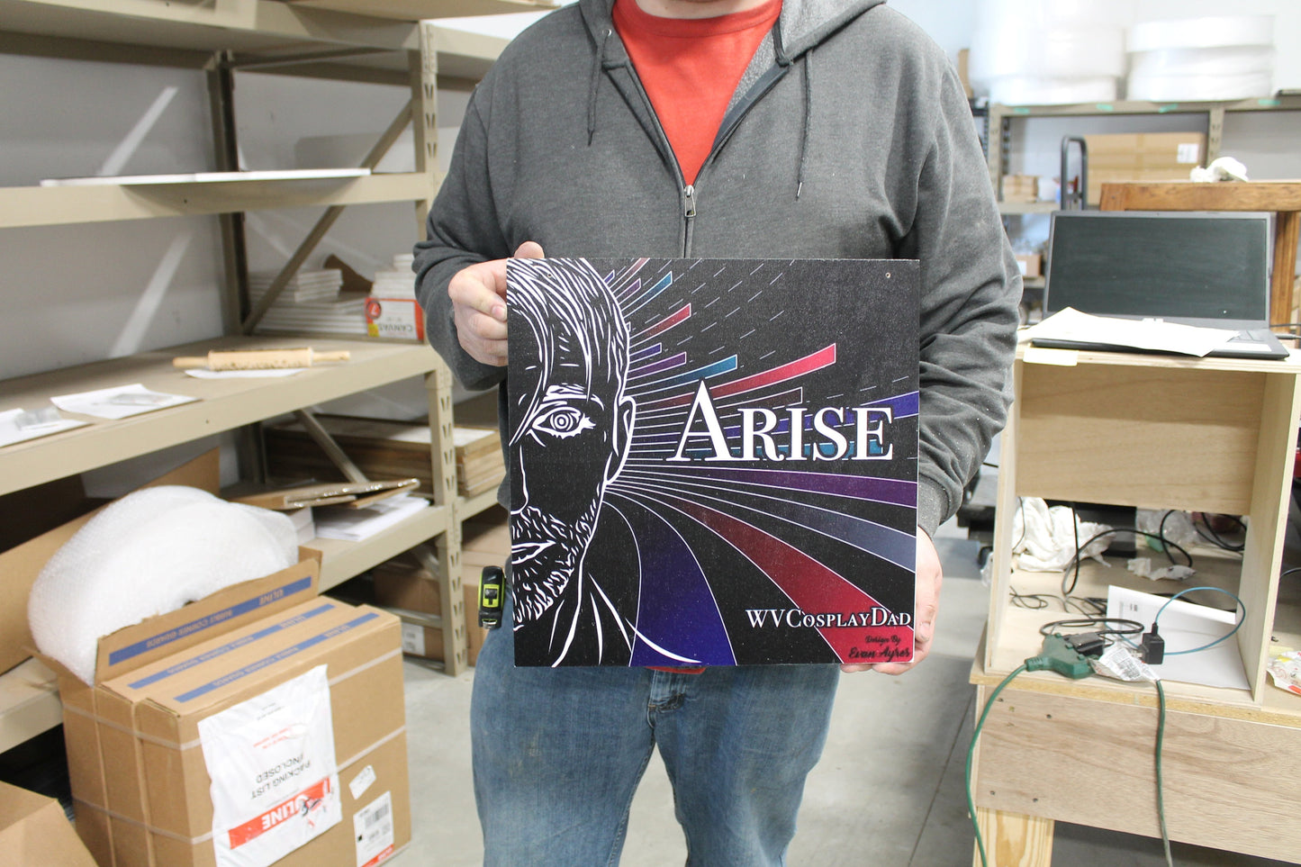 Small Business Sign Logo Your Actual Logo Square Hanging Sign Art Design Booth Custom Square Personalized Wall Art Color Wood Print