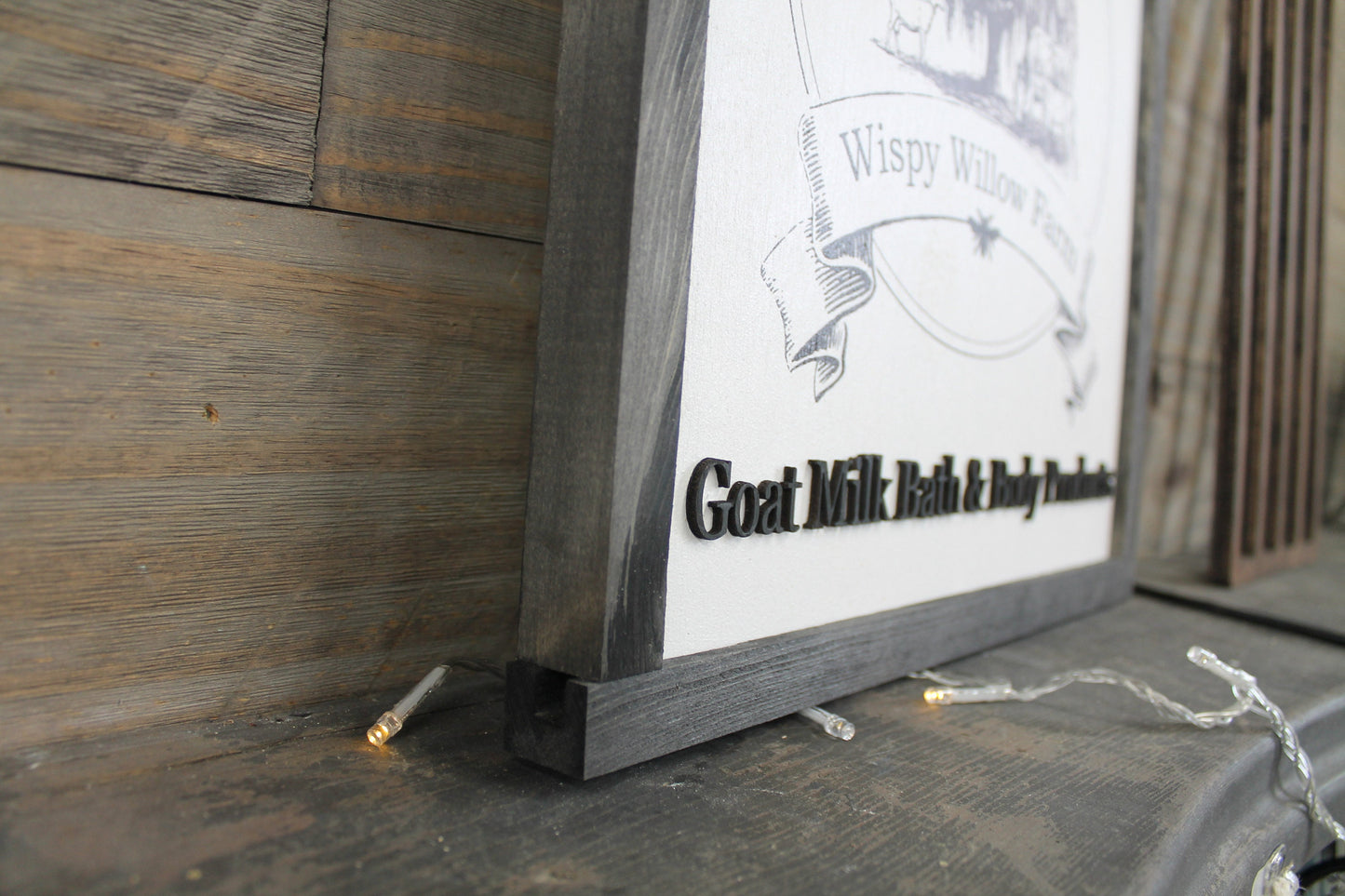 Large Custom Square Soap Co Small Business Tree Willow Goat Milk Commerical Signage Rustic Logo Wood Laser Cut Out 3D Extra Large Sign