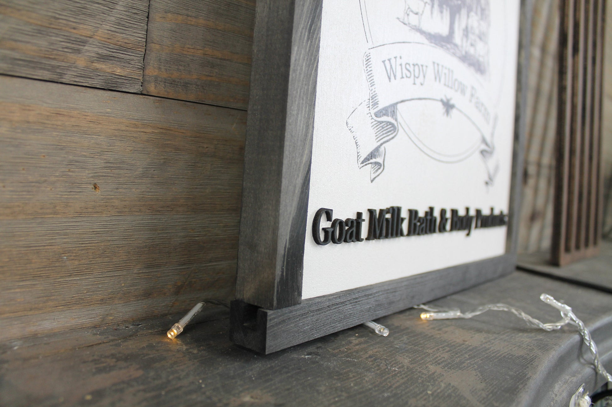 Large Custom Square Soap Co Small Business Tree Willow Goat Milk Commerical Signage Rustic Logo Wood Laser Cut Out 3D Extra Large Sign