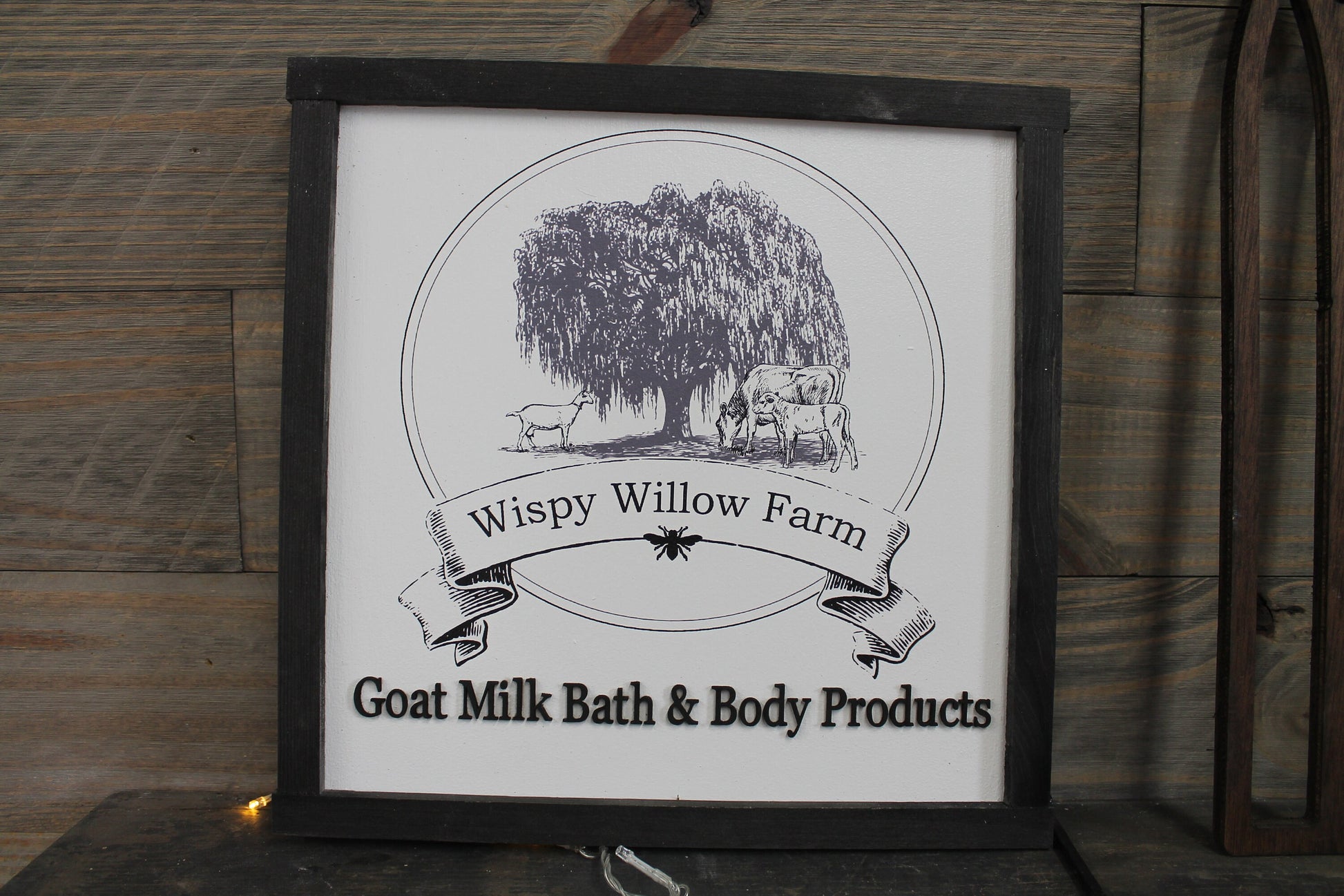 Large Custom Square Soap Co Small Business Tree Willow Goat Milk Commerical Signage Rustic Logo Wood Laser Cut Out 3D Extra Large Sign