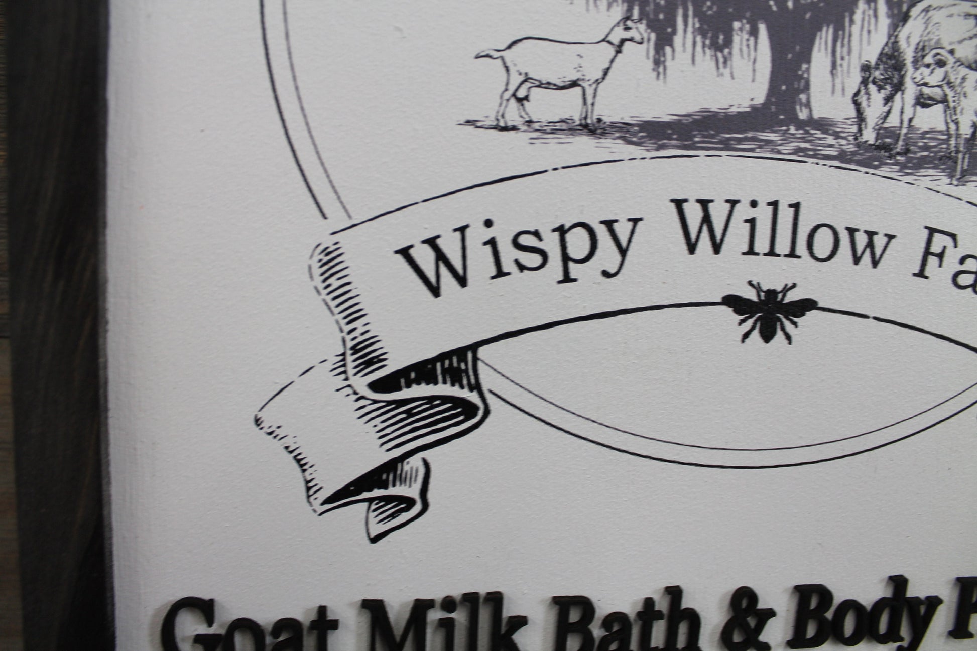 Large Custom Square Soap Co Small Business Tree Willow Goat Milk Commerical Signage Rustic Logo Wood Laser Cut Out 3D Extra Large Sign