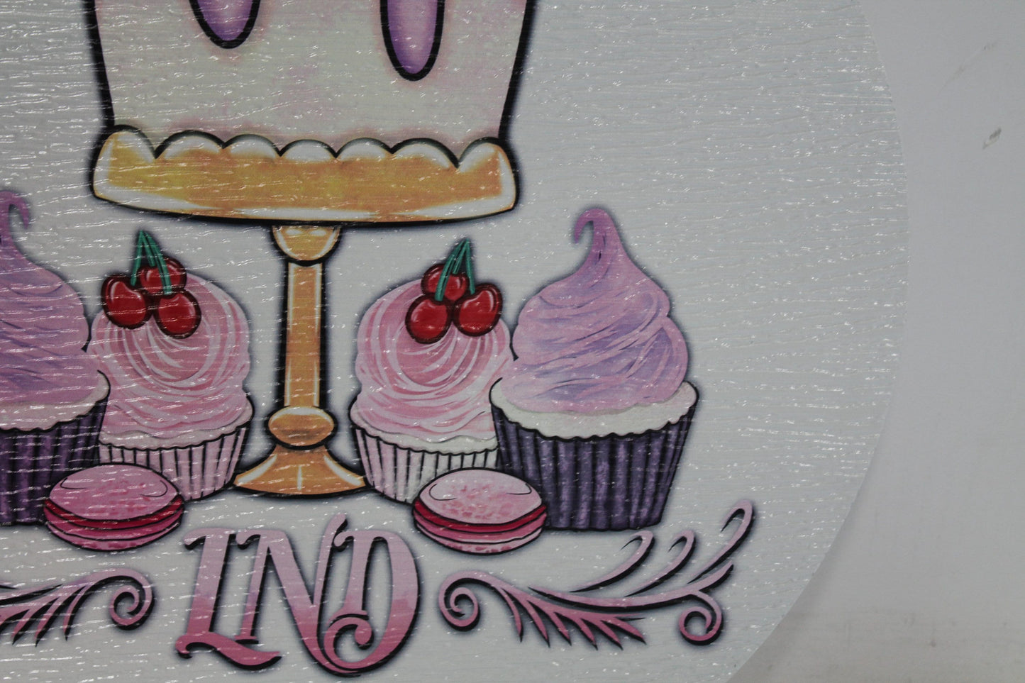 Small Business Bakery Sweets PVC Textured Sign Logo Your Actual Logo Round Hanging Sign Booth Custom Circle Personalized Wall Color Print