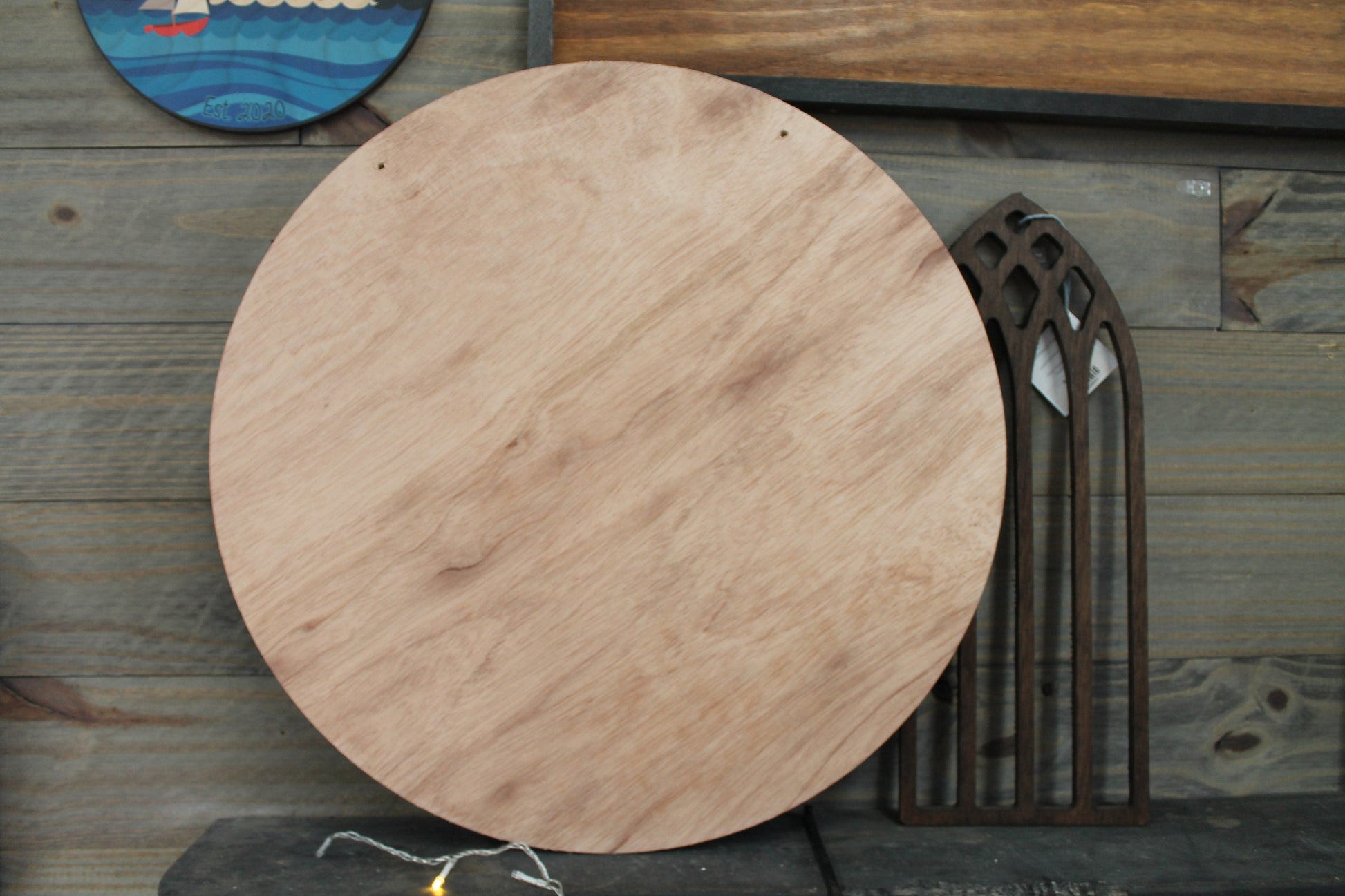 Small Business Sign Pet Photographer Dog Westie Logo Round Hanging Sign Design Booth Custom Circle Personalized Wall Art Color Wood Print