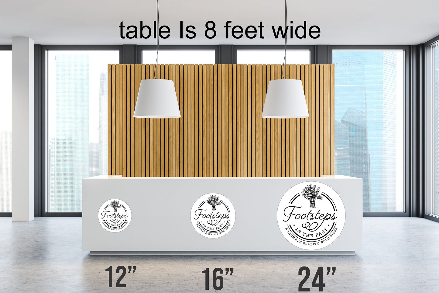 Small Business Sign Logo Your Actual Logo Round Natural Elegance Equine Design Custom Circle Personalized Horseman Wall Art Color Wood Print