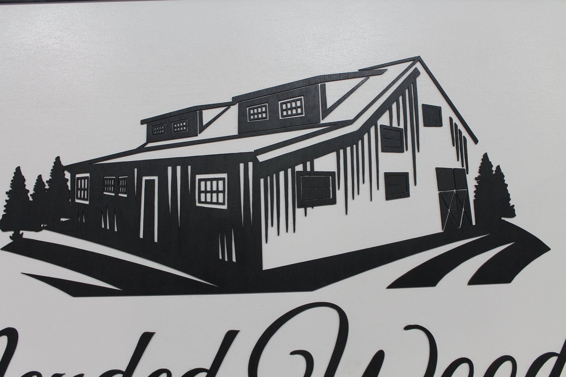 Custom Business Sign Rectangle 3D Large Custom Farmhouse Business BNB Home Ranch Indoor Outdoor Small Business Logo Laser Cut Wood Sign Farm