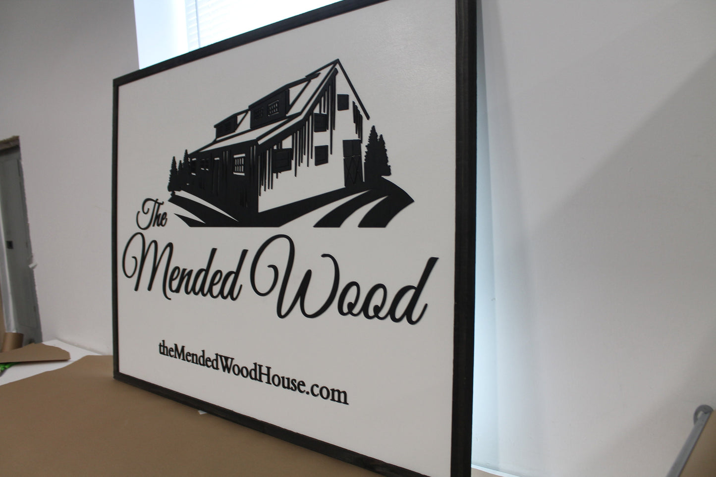 Custom Business Sign Rectangle 3D Large Custom Farmhouse Business BNB Home Ranch Indoor Outdoor Small Business Logo Laser Cut Wood Sign Farm