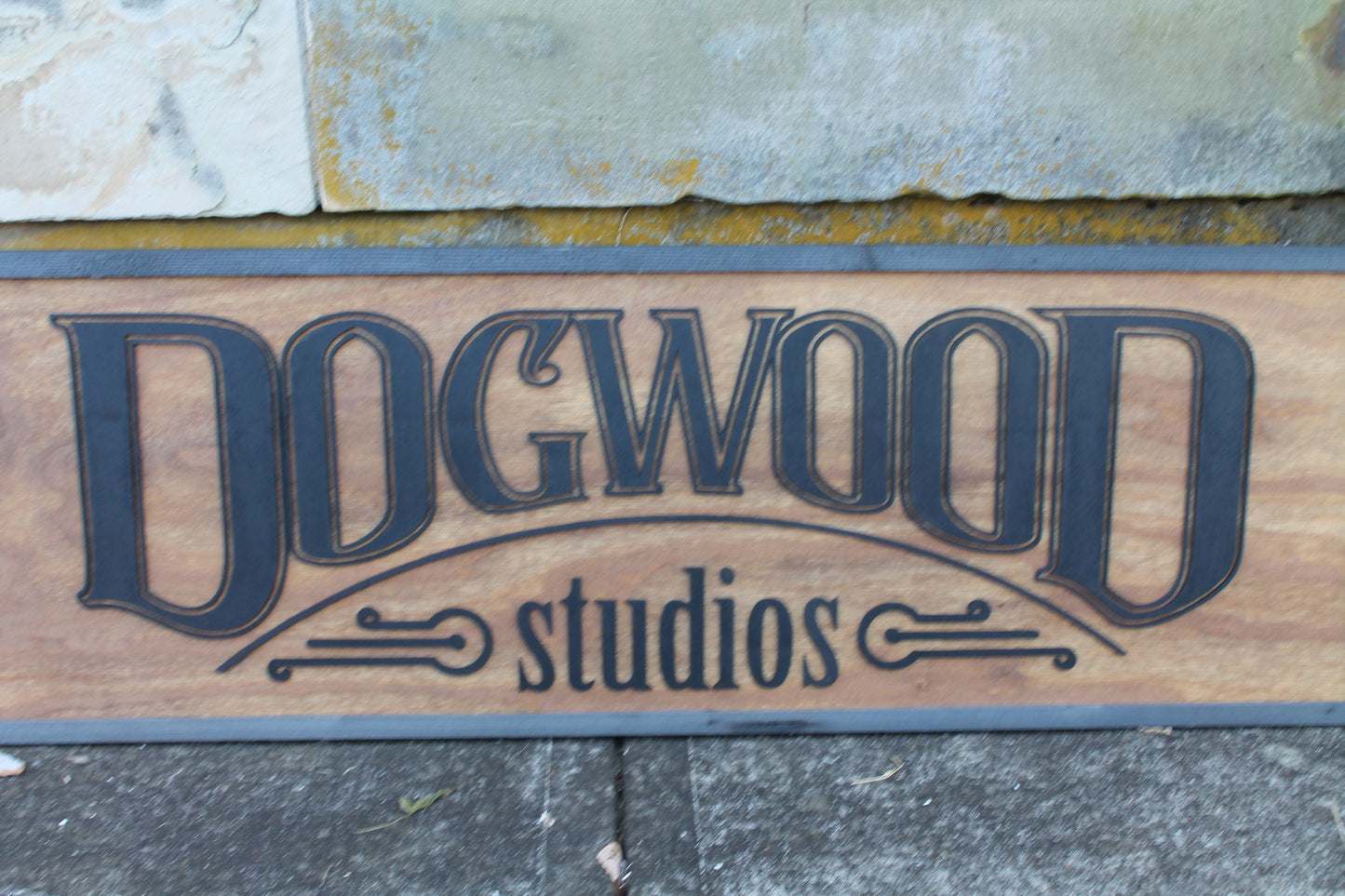 Large Custom Ranch Sign Dogwood Over-sized Rustic Business Logo Wood Laser Cut Out 3D Extra Large Sign Studio Sign Commerical signage