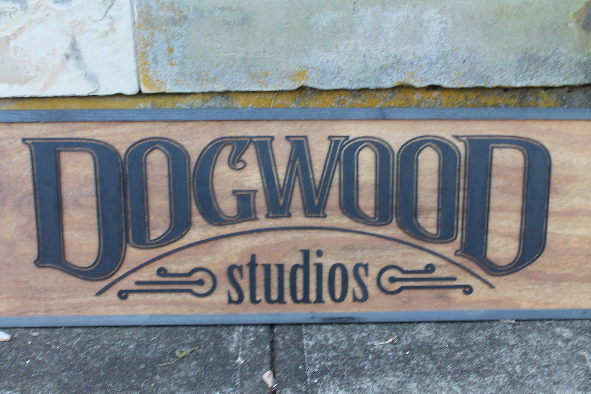 Large Custom Ranch Sign Dogwood Over-sized Rustic Business Logo Wood Laser Cut Out 3D Extra Large Sign Studio Sign Commerical signage