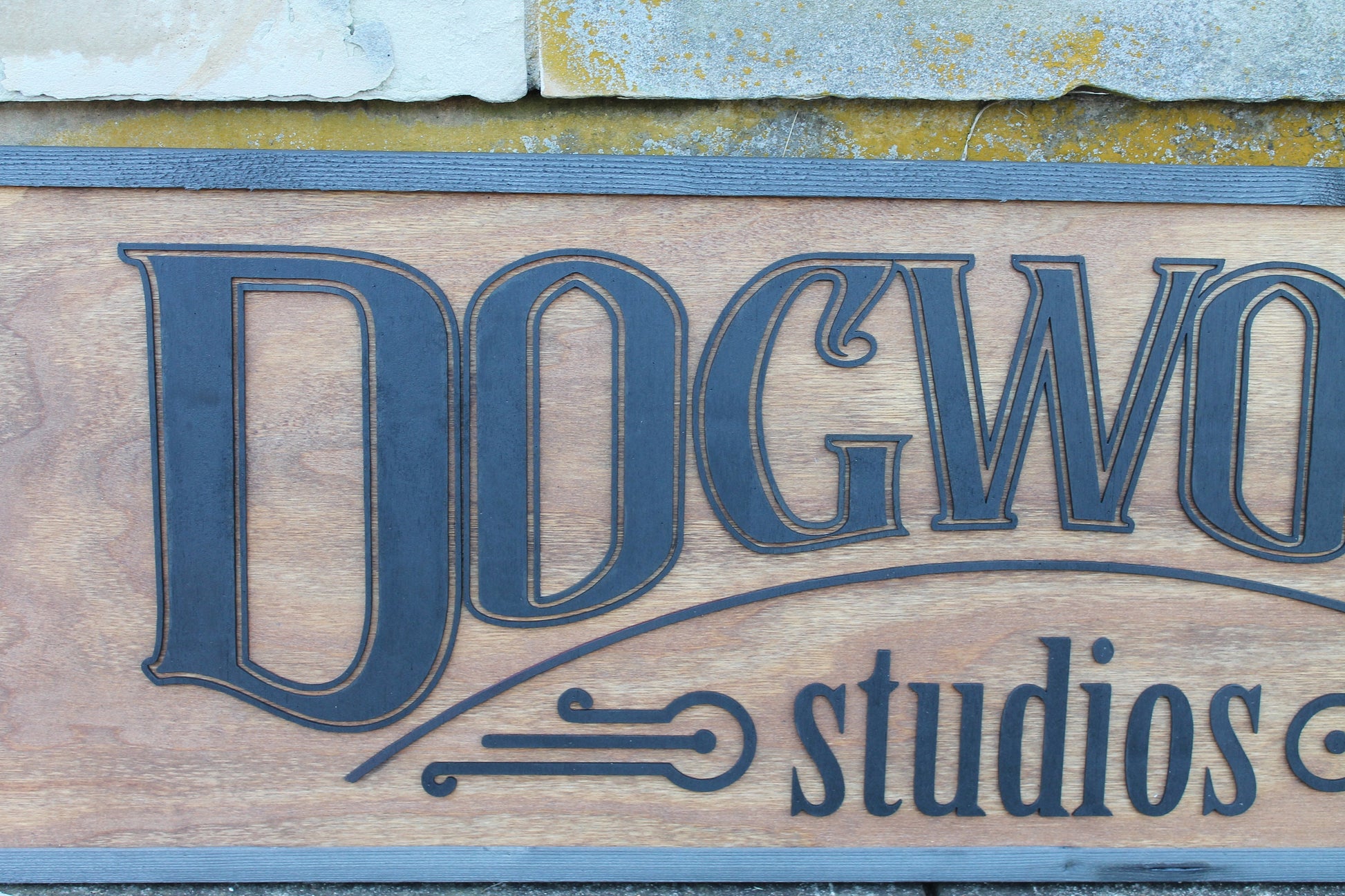 Large Custom Ranch Sign Dogwood Over-sized Rustic Business Logo Wood Laser Cut Out 3D Extra Large Sign Studio Sign Commerical signage