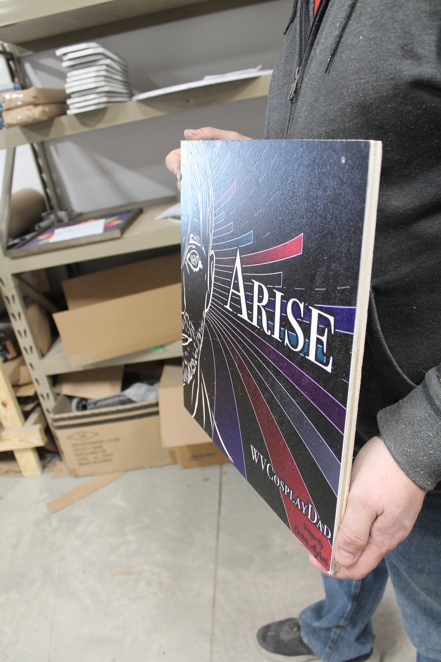 Small Business Sign Logo Your Actual Logo Square Hanging Sign Art Design Booth Custom Square Personalized Wall Art Color Wood Print