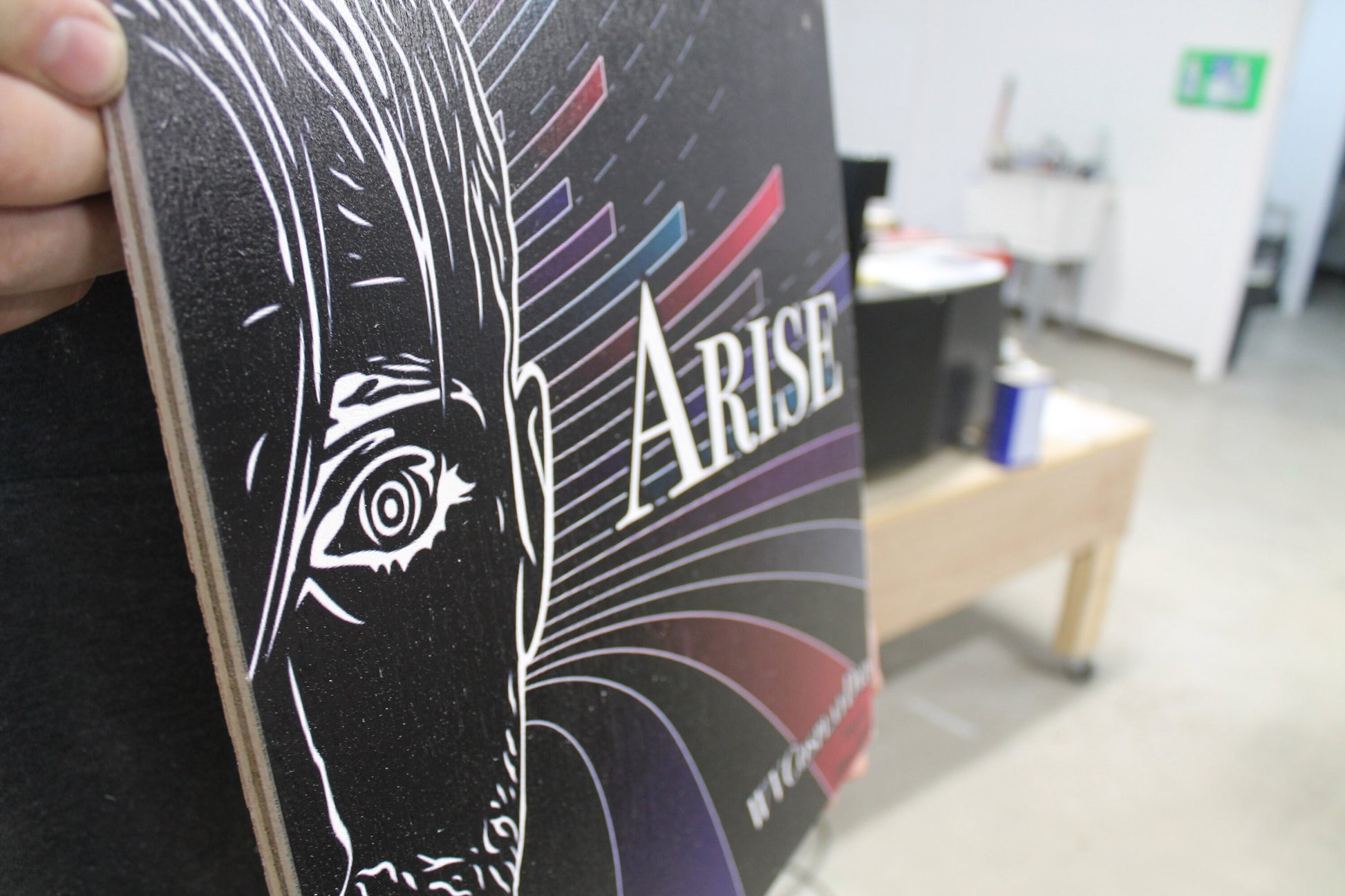 Small Business Sign Logo Your Actual Logo Square Hanging Sign Art Design Booth Custom Square Personalized Wall Art Color Wood Print