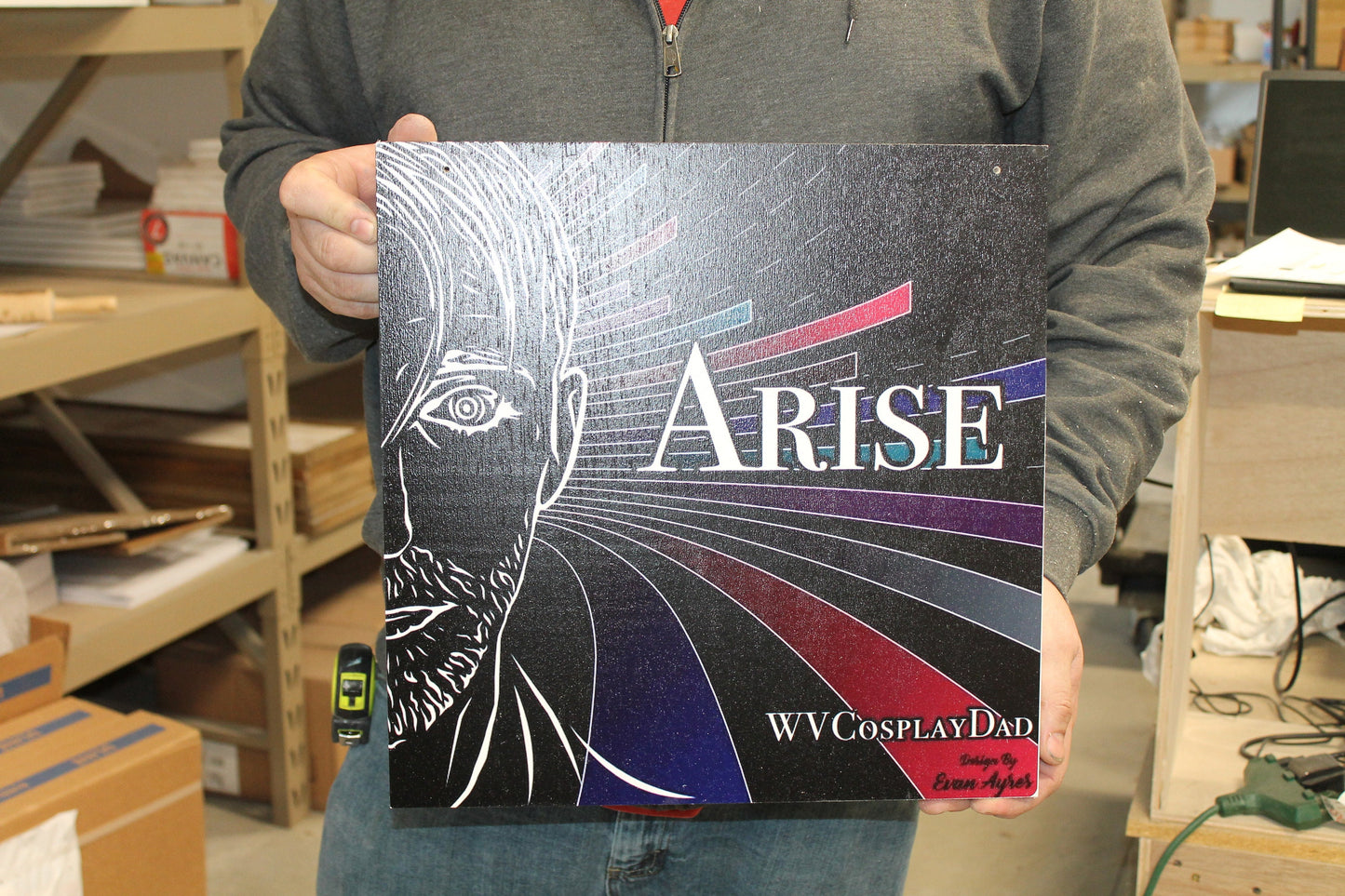 Small Business Sign Logo Your Actual Logo Square Hanging Sign Art Design Booth Custom Square Personalized Wall Art Color Wood Print