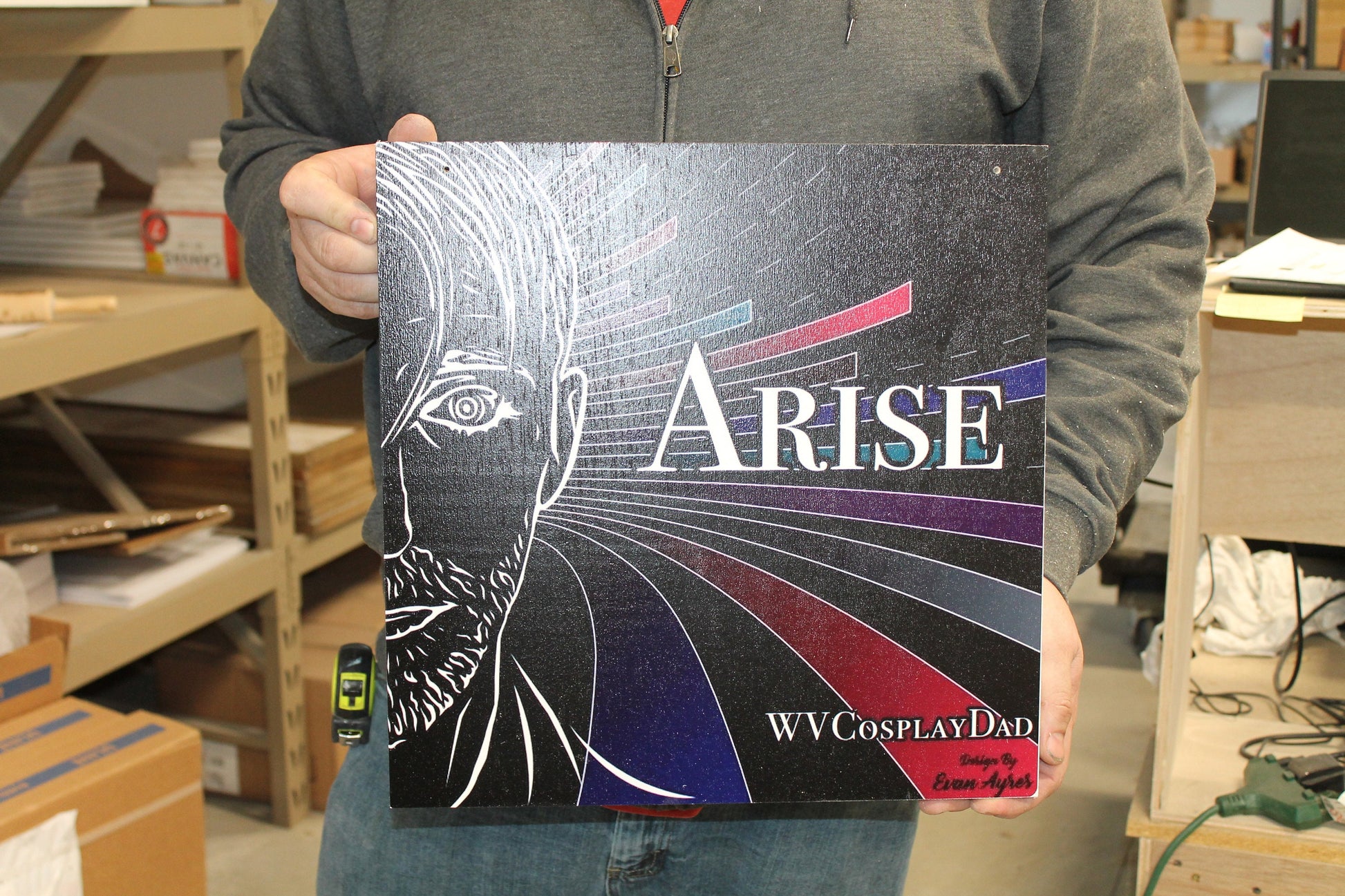 Small Business Sign Logo Your Actual Logo Square Hanging Sign Art Design Booth Custom Square Personalized Wall Art Color Wood Print