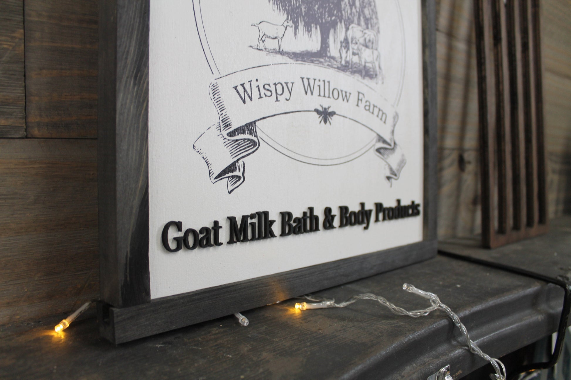 Large Custom Square Soap Co Small Business Tree Willow Goat Milk Commerical Signage Rustic Logo Wood Laser Cut Out 3D Extra Large Sign