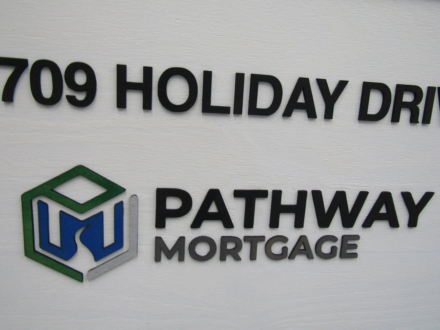 Custom Mortgage Business Sign Rectangle 3D Large Custom Company Indoor Outdoor Small Business Logo Laser Cut Wood Sign Address Sign Home