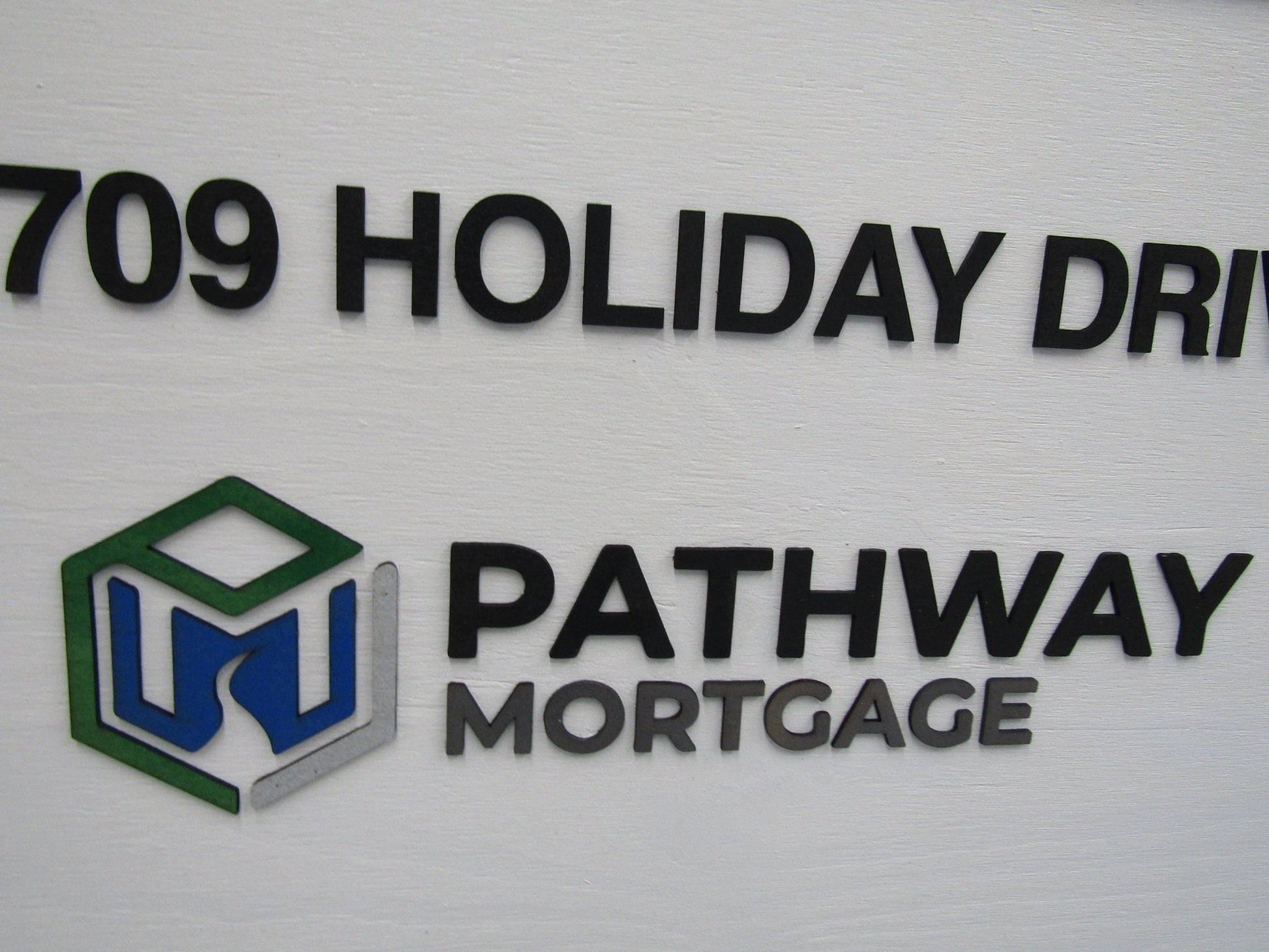 Custom Mortgage Business Sign Rectangle 3D Large Custom Company Indoor Outdoor Small Business Logo Laser Cut Wood Sign Address Sign Home