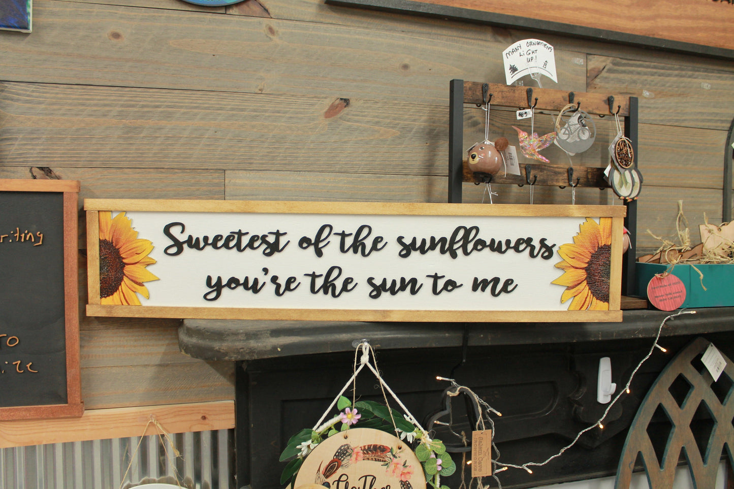 Sunflower Decor Sun Sun to me Lyrics Floral Rustic Country Sunflowers Raised 3D Handmade Wall Art Kitchen Living Room Love Sign