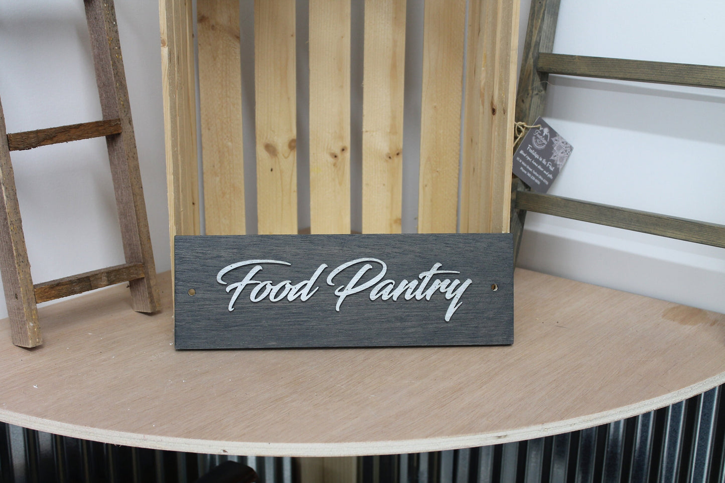 Door Sign Food Pantry Business Sign Unframed Name Plate Commerical Signage 3D Raised Church Wooden Sign Customizable Matching Direction