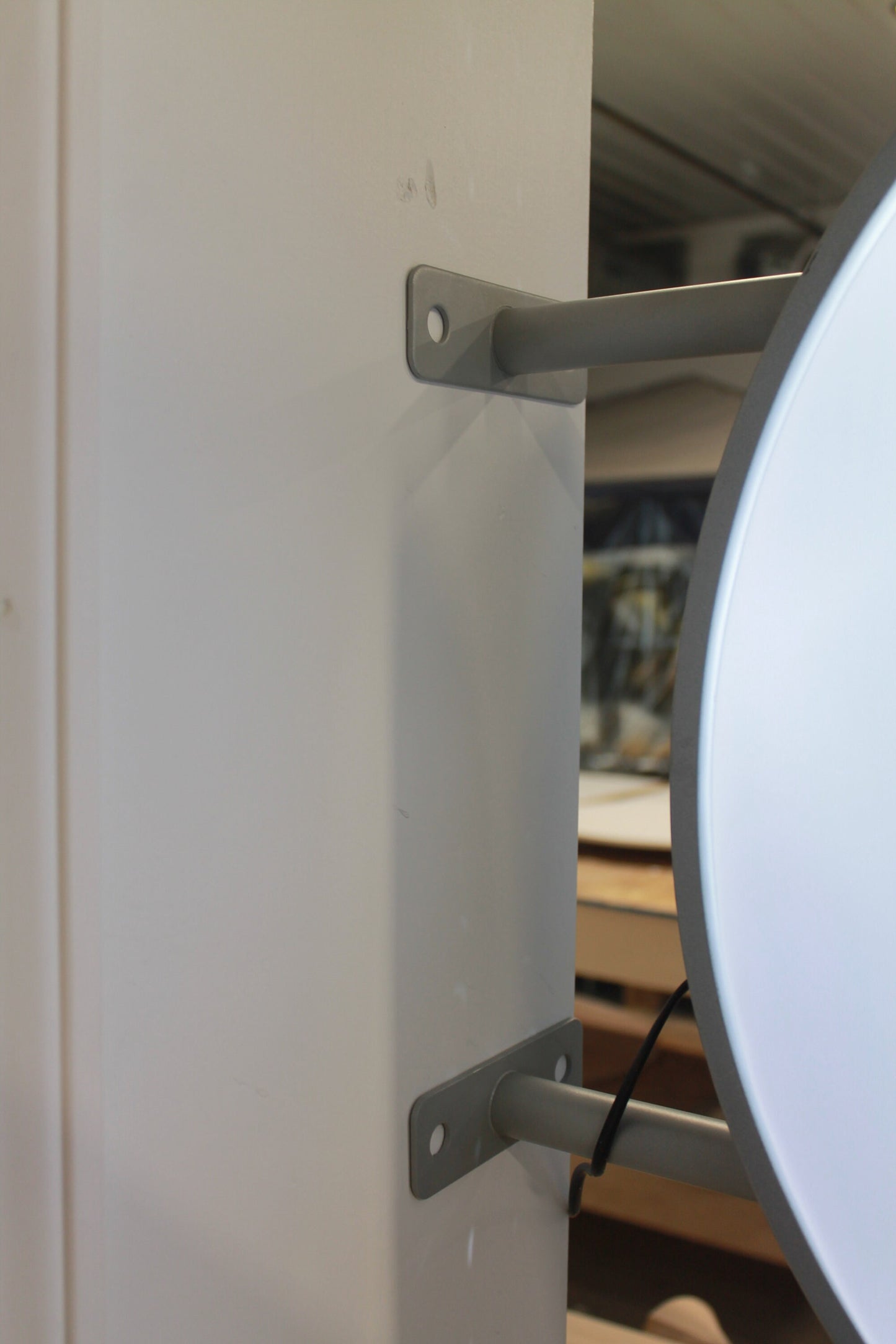 Custom Outdoor Namaste Crystals Boho Round Led Light Sign Wall or Ceiling Mounted Circle Light Sign Store Front Commerical Signage Logo