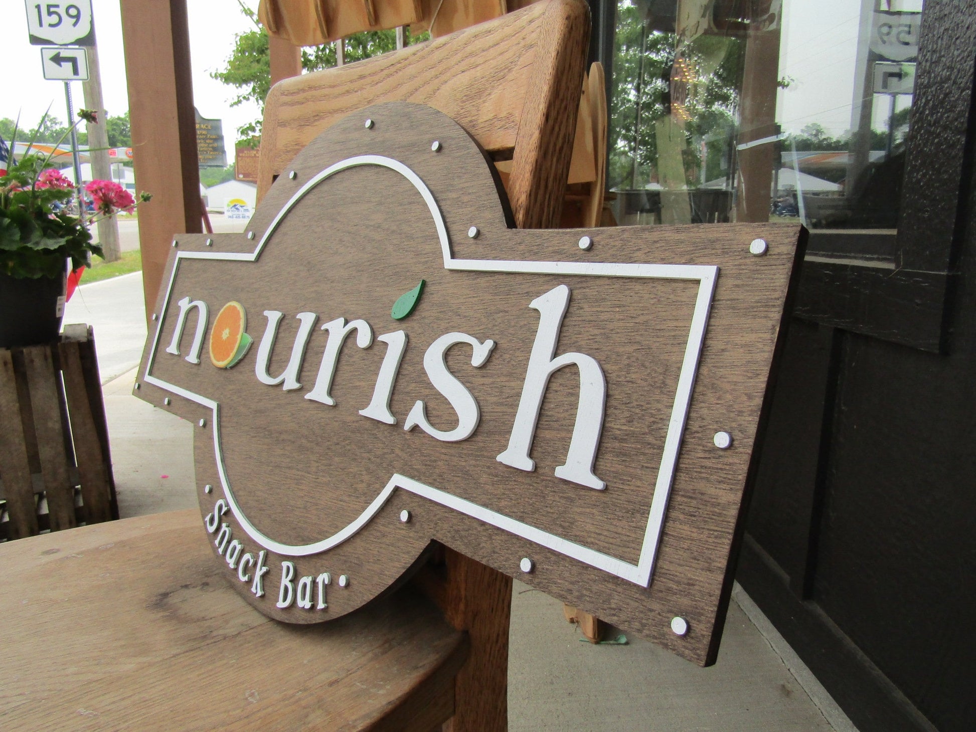 Juice Bar Sign Smoothie Bar Restaurant Sign Custom Business Sign Exterior Outdoor Wooden Orange Fruits Fresh Snack bar FootstepsinthePast