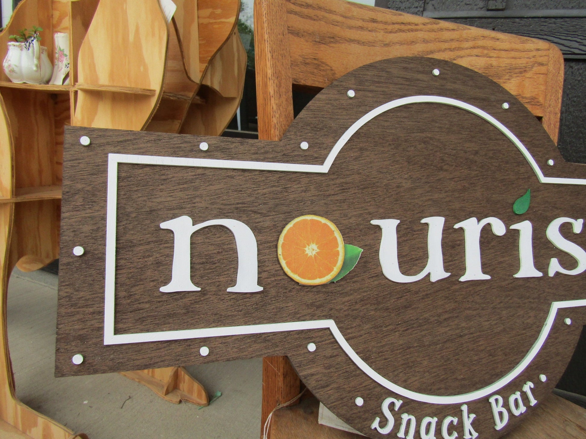 Juice Bar Sign Smoothie Bar Restaurant Sign Custom Business Sign Exterior Outdoor Wooden Orange Fruits Fresh Snack bar FootstepsinthePast