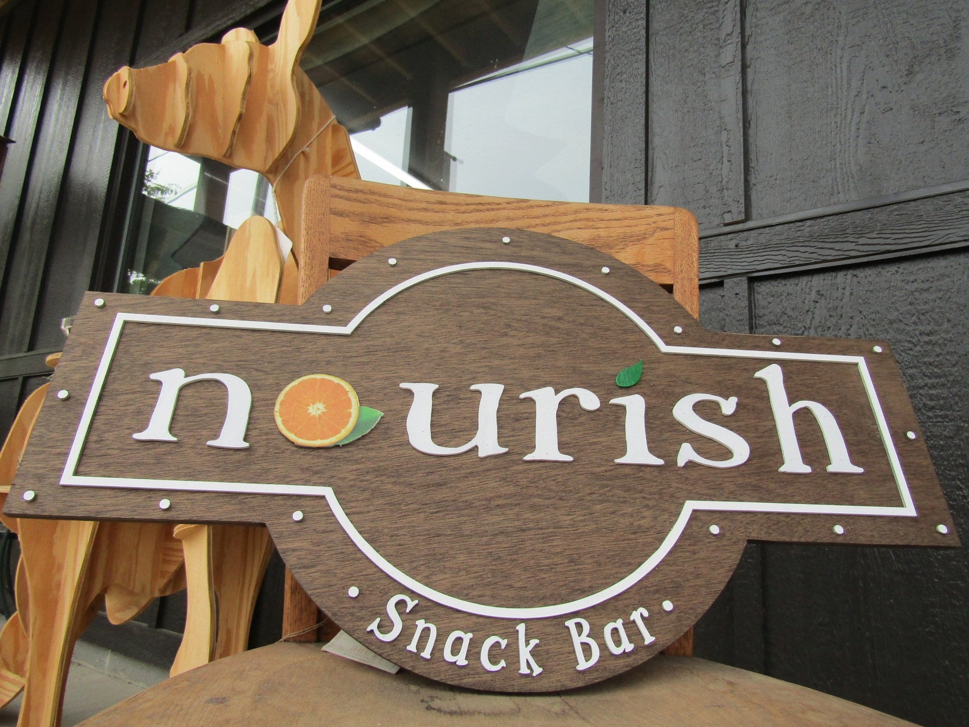 Juice Bar Sign Smoothie Bar Restaurant Sign Custom Business Sign Exterior Outdoor Wooden Orange Fruits Fresh Snack bar FootstepsinthePast