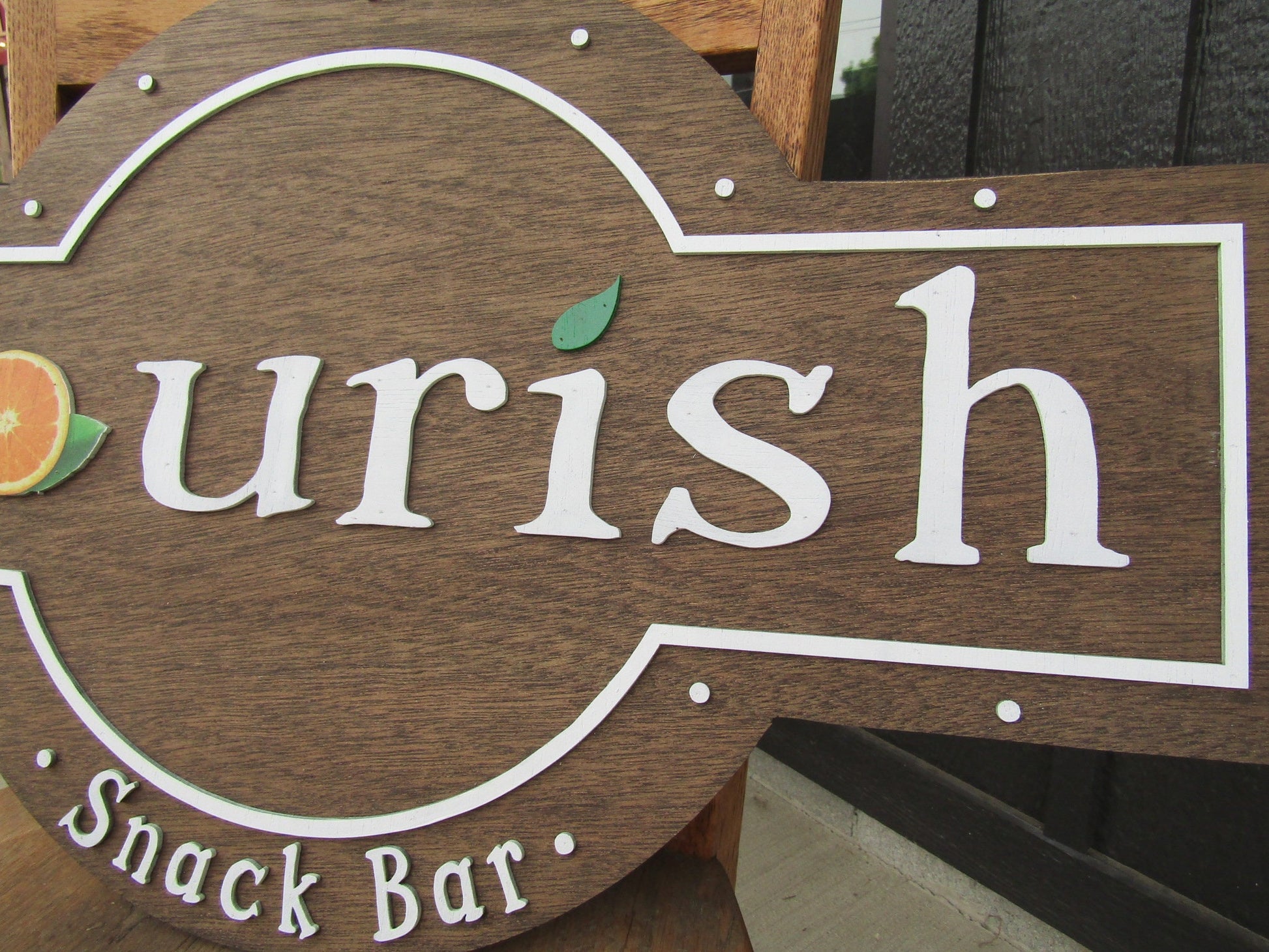 Juice Bar Sign Smoothie Bar Restaurant Sign Custom Business Sign Exterior Outdoor Wooden Orange Fruits Fresh Snack bar FootstepsinthePast