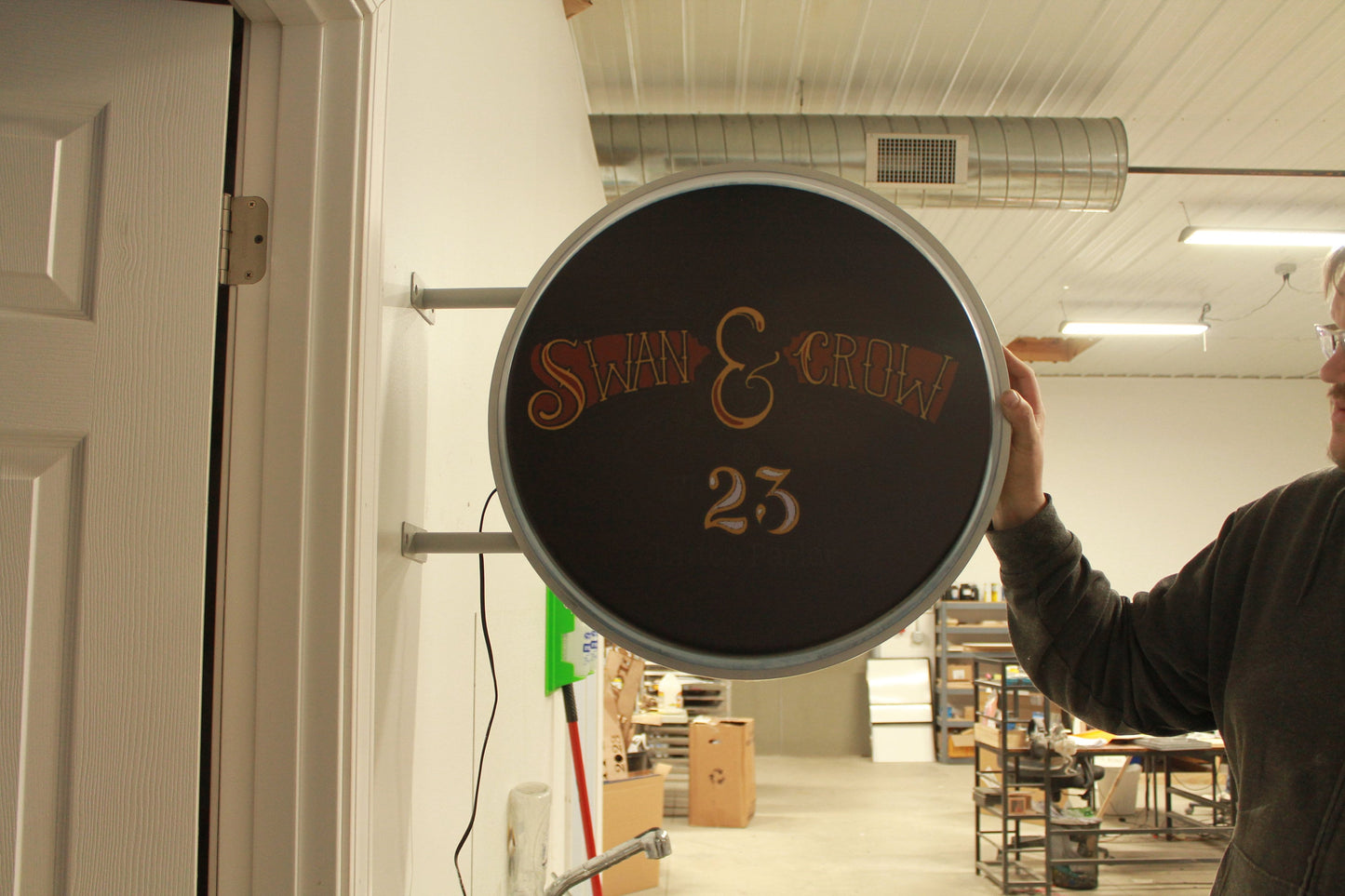 Custom Tattoo Sign Outdoor LED Sign Round Light Sign Tattoo Parlor