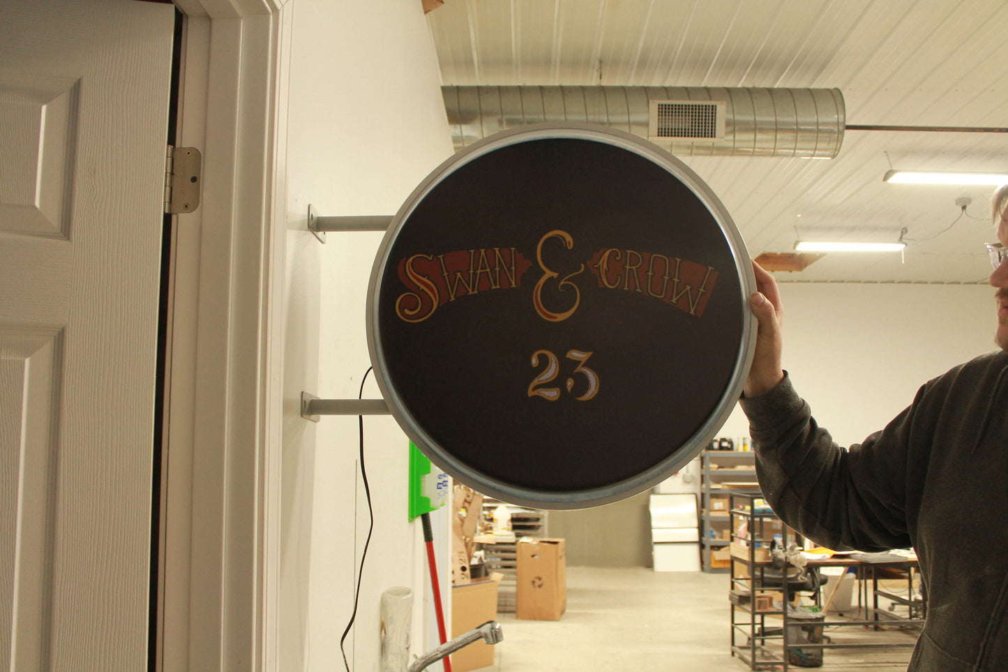 Custom Tattoo Sign Outdoor LED Sign Round Light Sign Tattoo Parlor
