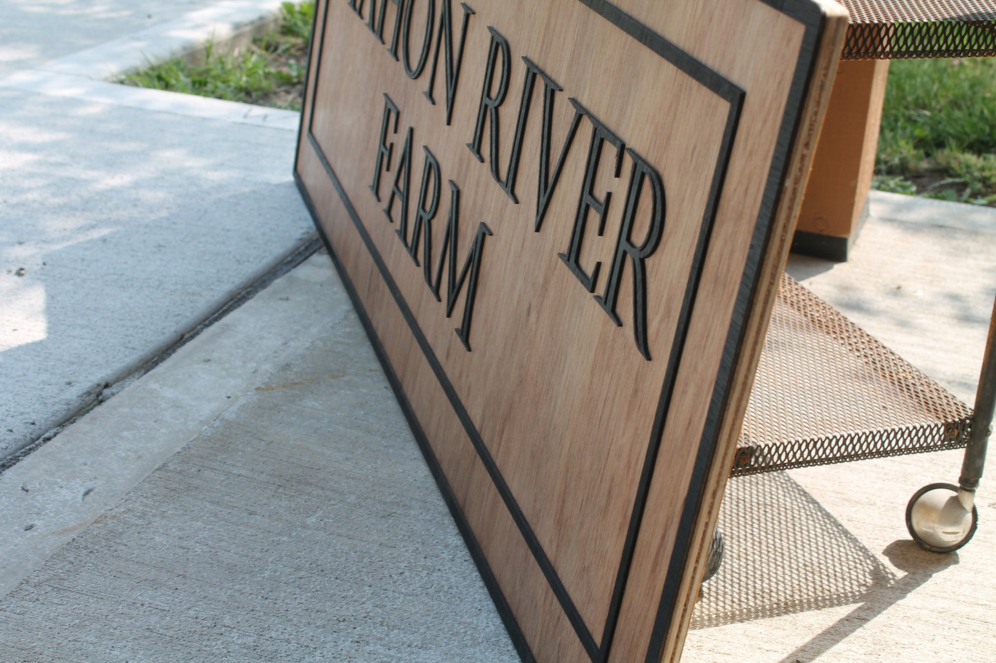 Personalized River Farm Sign Woodland Duck Bird Poultry Hobby Farm Large Custom Business Sign Business Logo Wood 3D Large Mahon Hunting