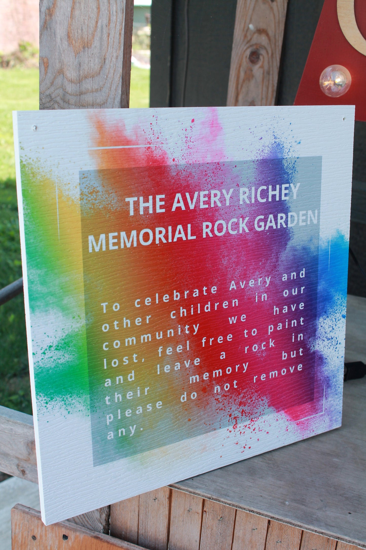 Custom Weatherproof PVC Sign Textured Personalized Square Sustainable Memorial Ready for your Logo Great for hanging or wall mounted