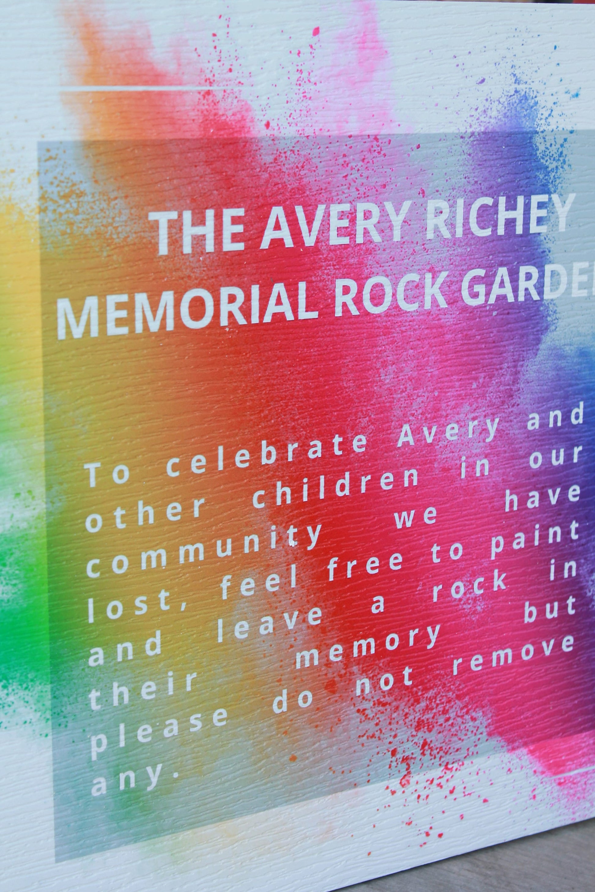 Custom Weatherproof PVC Sign Textured Personalized Square Sustainable Memorial Ready for your Logo Great for hanging or wall mounted