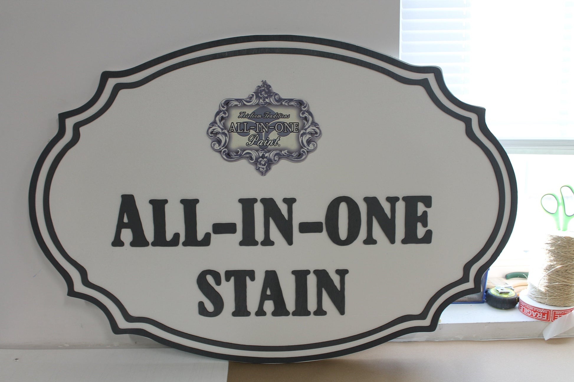 Business Paint Supply Sign Store Front Tailormade Oval 3D Logo Uv printed 3D Large Indoor Outdoor Laser Cut Wood Sign Farmhouse Handmade